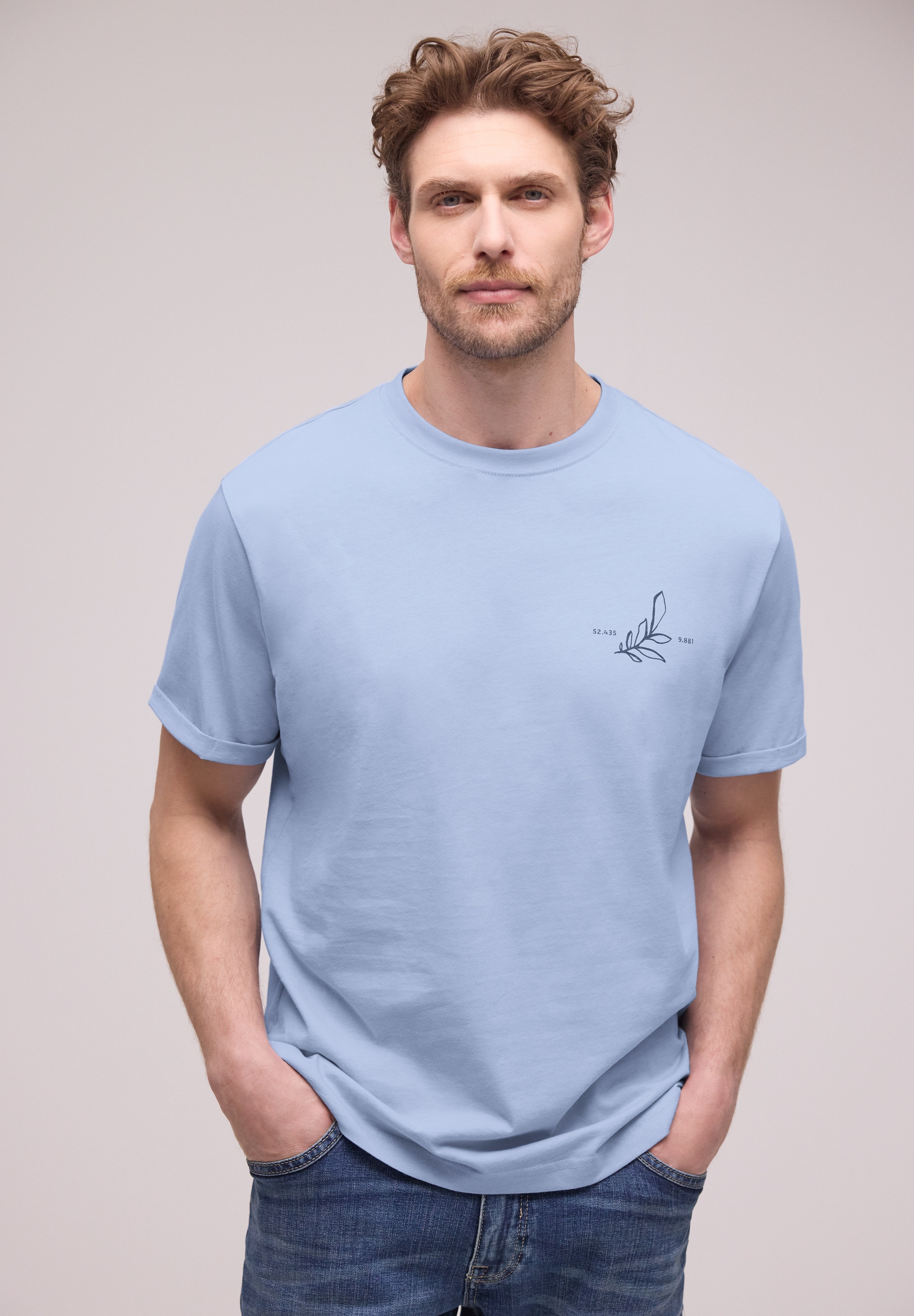 STREET ONE MEN T-Shirt aus reiner Baumwolle