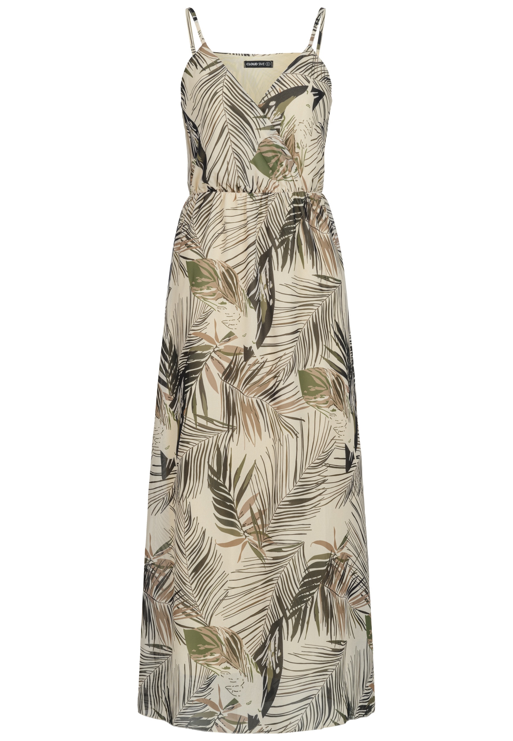 CLOUD 5IVE Shirtkleid "CLOUD 5IVE 2-Layered Maxi-Dress Tropical Print" 1 Stk. tlg.