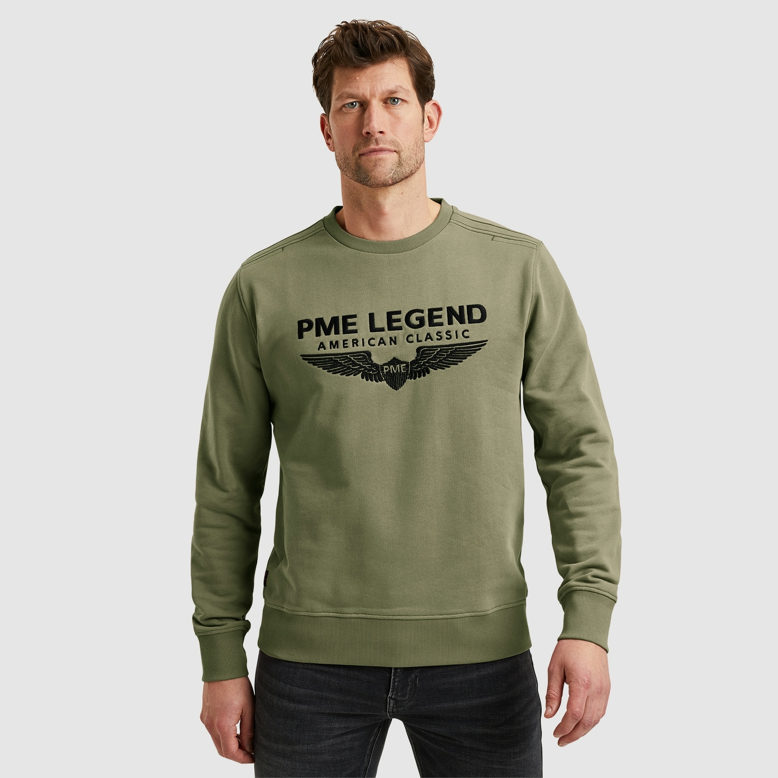 PME LEGEND Sweatshirt "Crewneck soft terry with logo", mit Logo Print günstig online kaufen