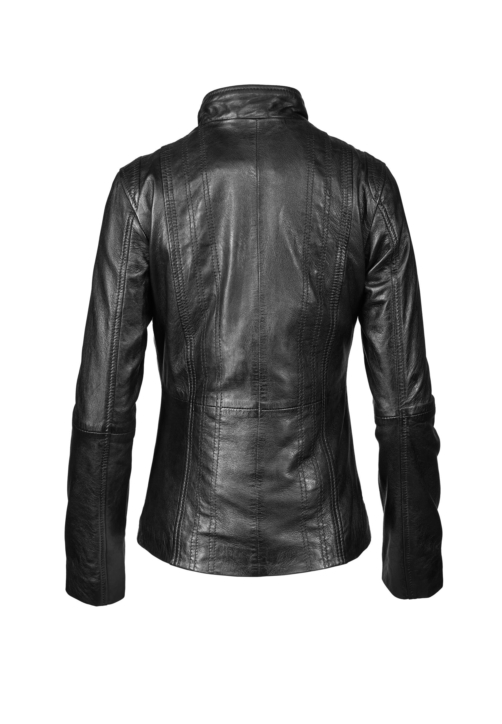 7eleven Lederjacke »SESALOME« ohne Kapuze aus weichem Leder