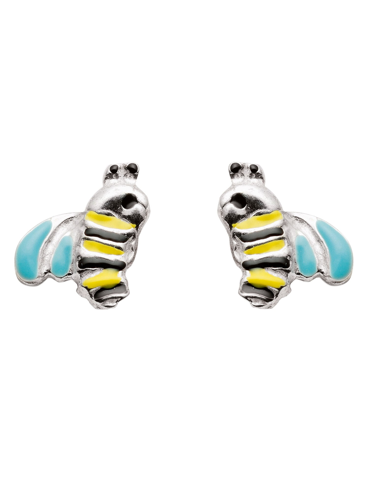 Adelia´s Paar Ohrhänger »925 Silber Ohrringe Ohrstecker Biene gelb, schwarz, blau«, Silberschmuck für Damen