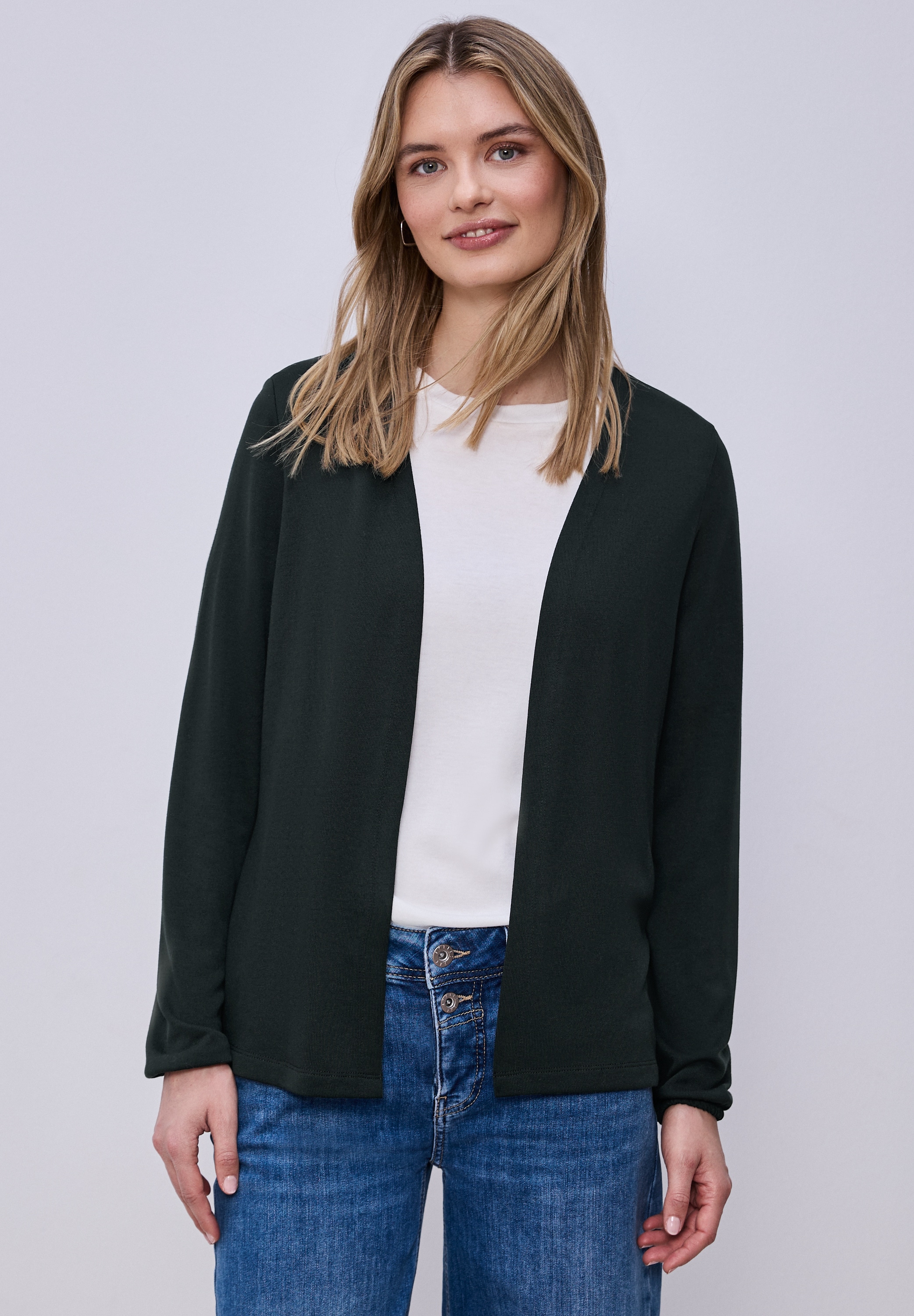 STREET ONE Cardigan bestehend aus einem Materialmix günstig online kaufen