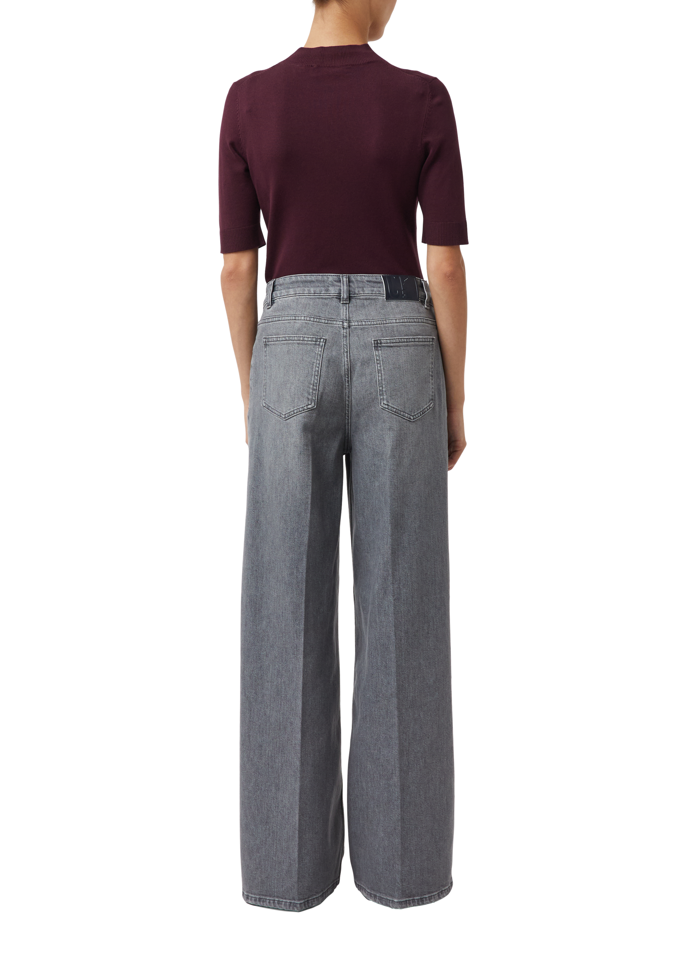 comma casual identity Weite Jeans mit Waschung und Stretch günstig online kaufen