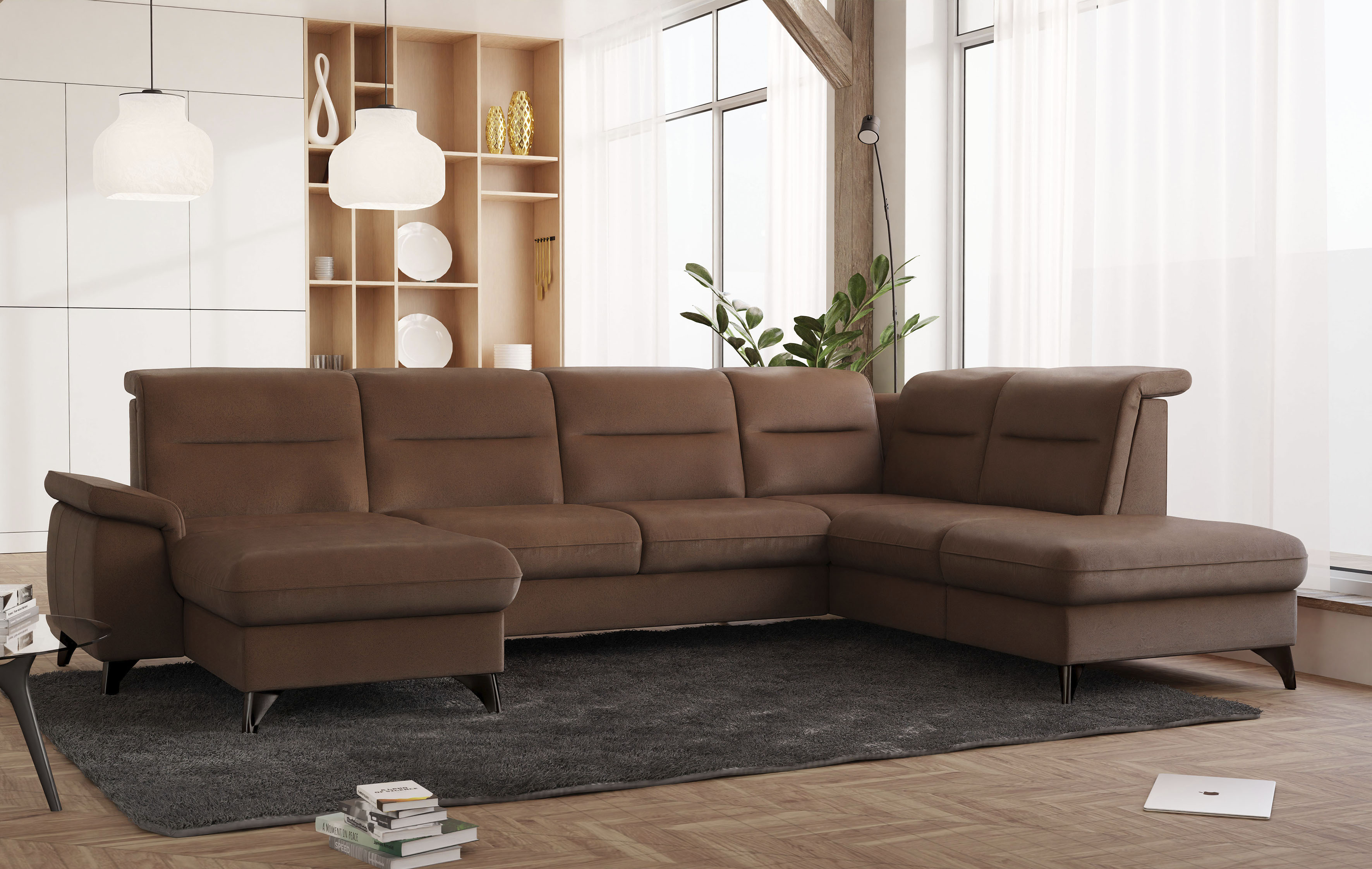 sit&more Wohnlandschaft "Astoria U-Form" wahlweise mit motorischer Relaxfunktion