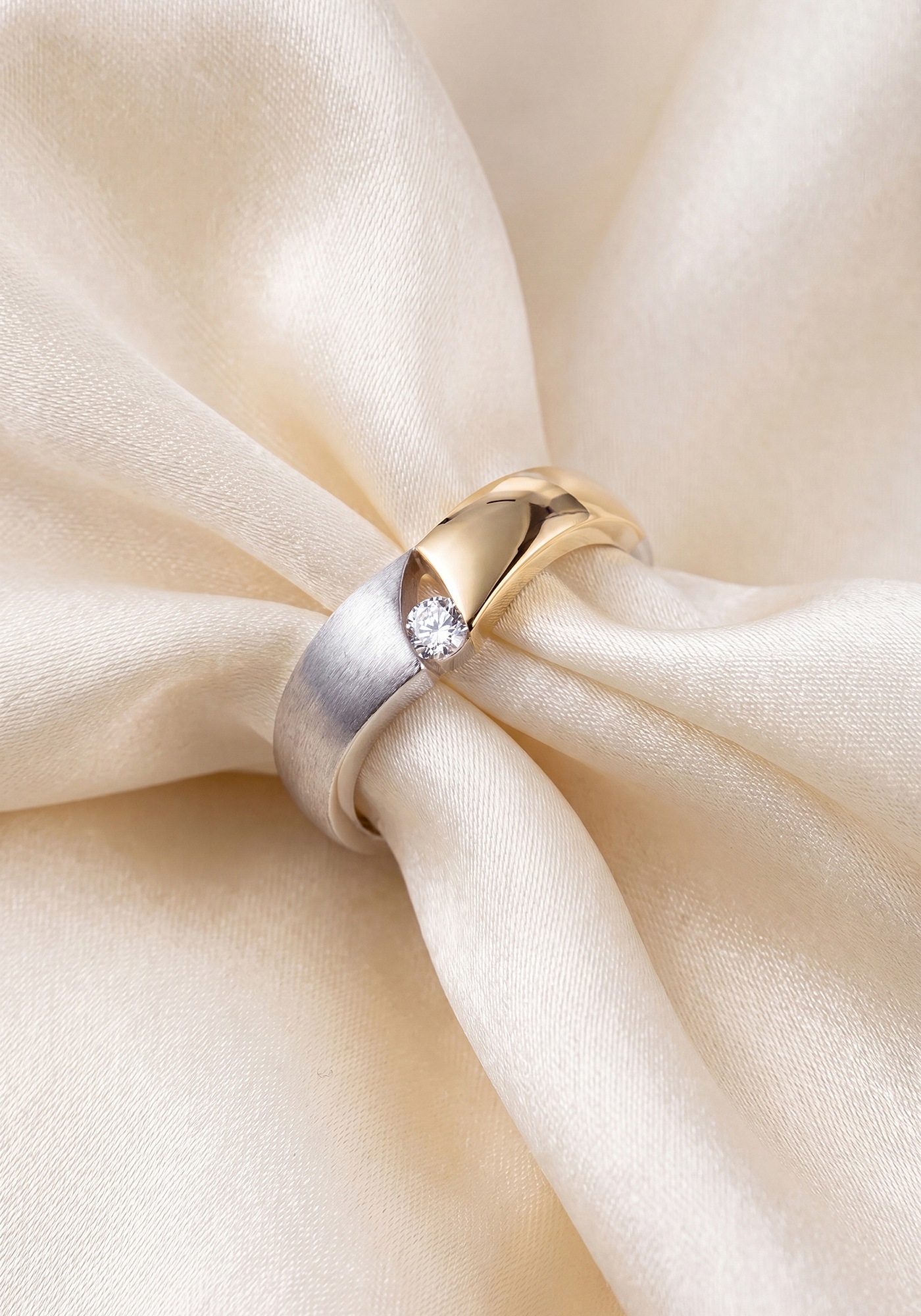 JOBO Silberring »Ring« 925 Silber bicolor vergoldet mit Zirkonia