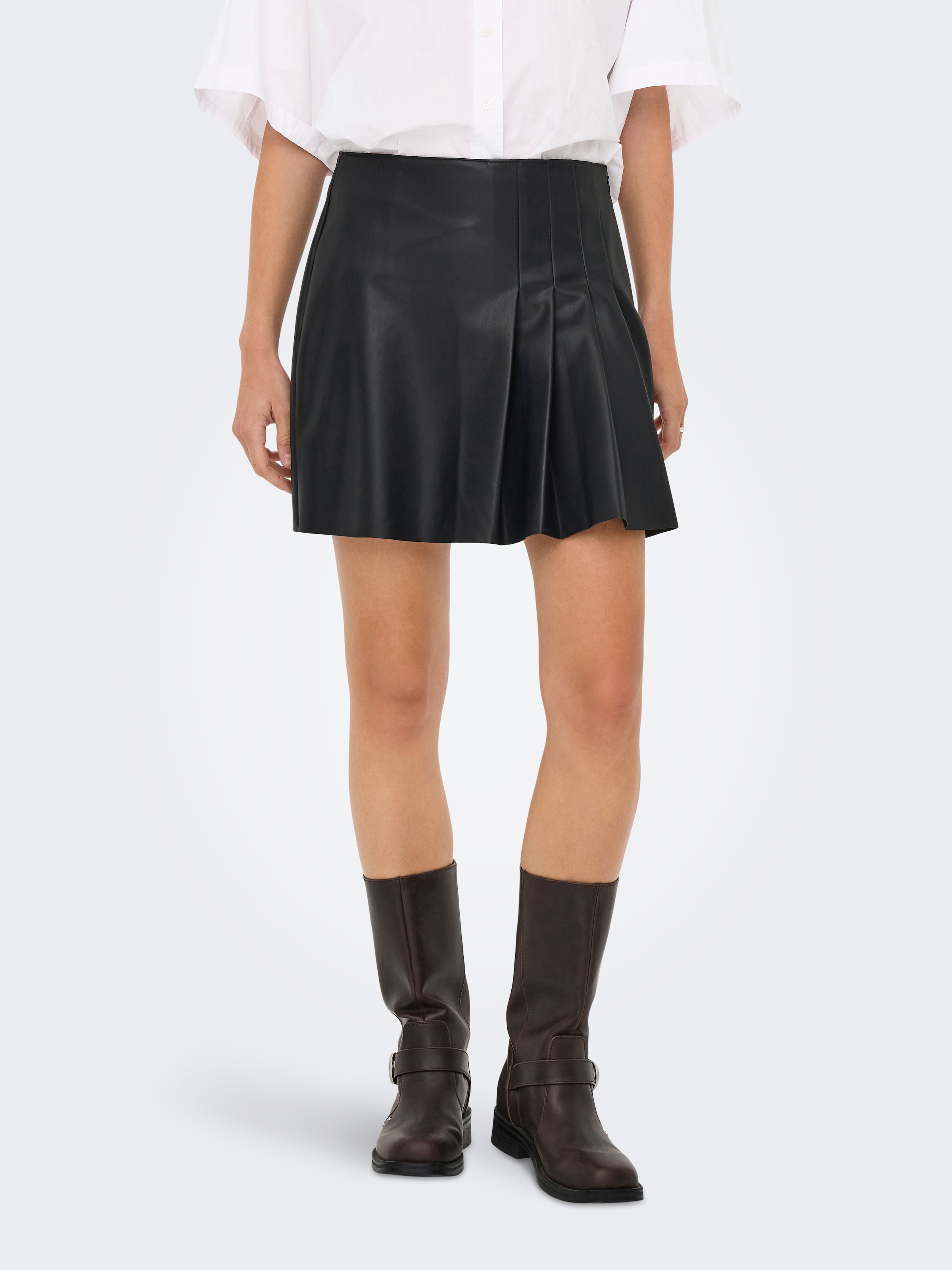 ONLY Lederimitatrock "ONLARTZY LIFE HW FAUX LEA PLE SKIRT PNT" günstig online kaufen