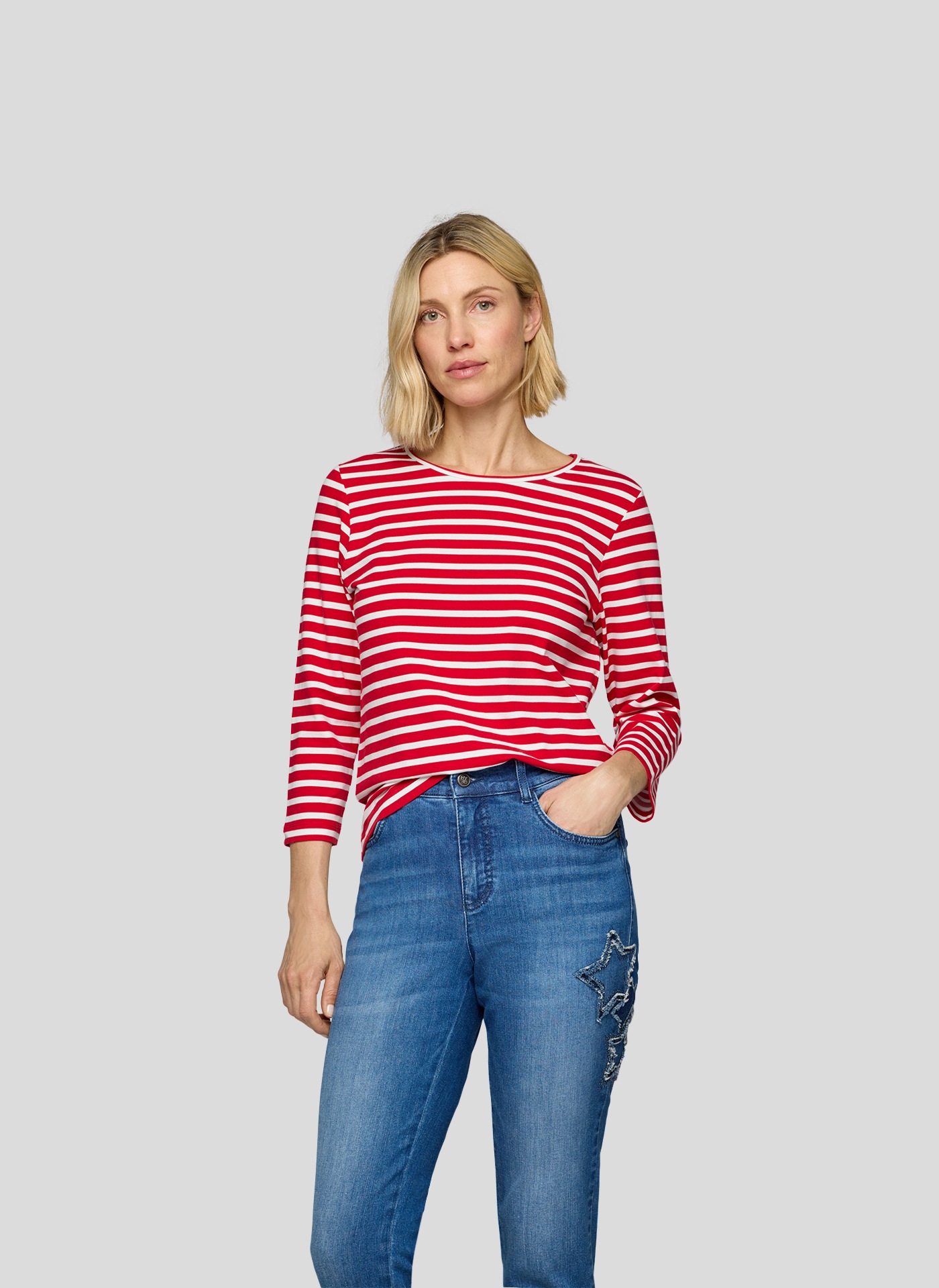 Rabe 3/4-Arm-Shirt, in Streifen-Optik