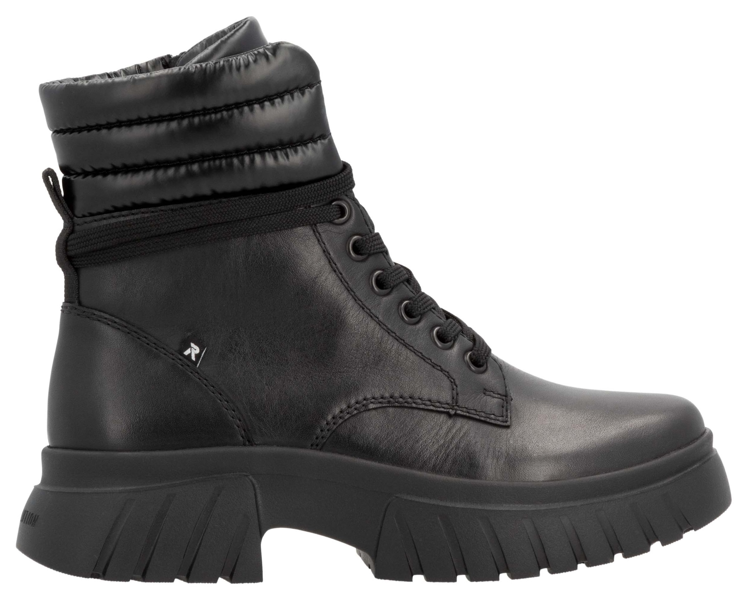 Rieker EVOLUTION Schnürboots, Stiefelette, Plateauboots mit Schaftrandpolsterung