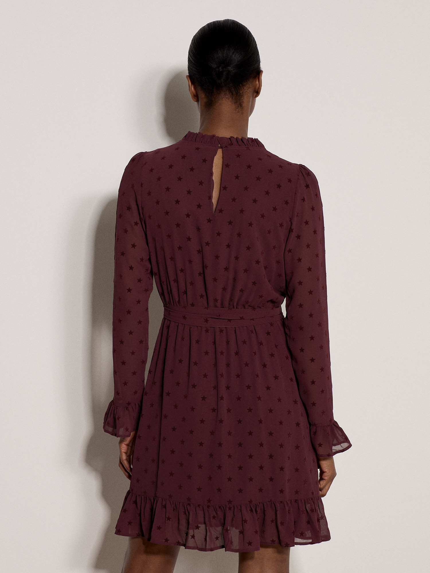 Apricot Minikleid »Strickkleid« mit beflockten Sternen