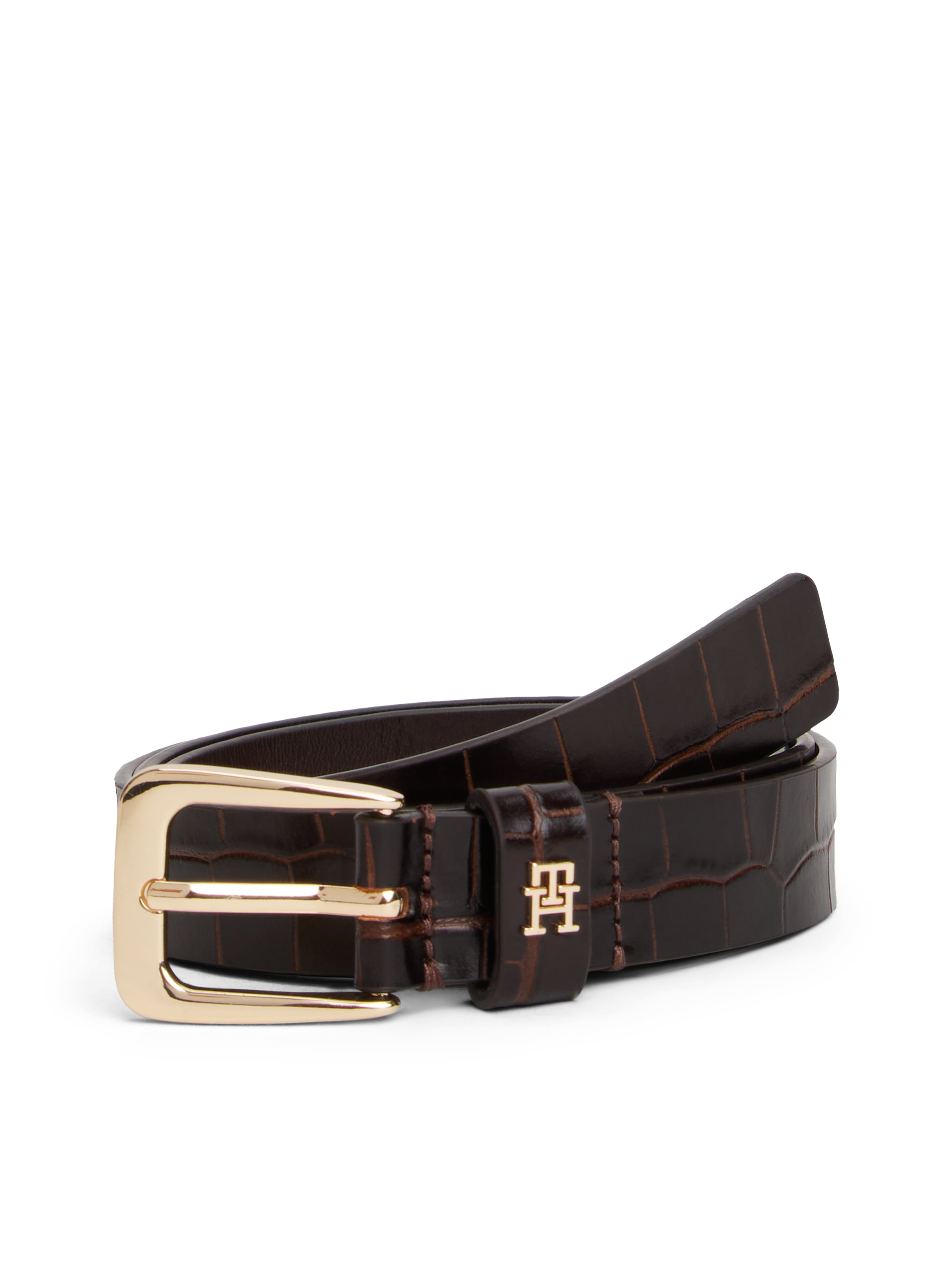 Tommy Hilfiger Ledergürtel "TH LIBRE 2.5 CROC", mit TH Monogramm günstig online kaufen