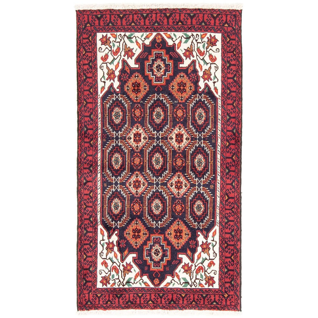 morgenland Hochflor-Läufer »Belutsch Medaillon Rosso 177 x 94 cm«, rechteckig