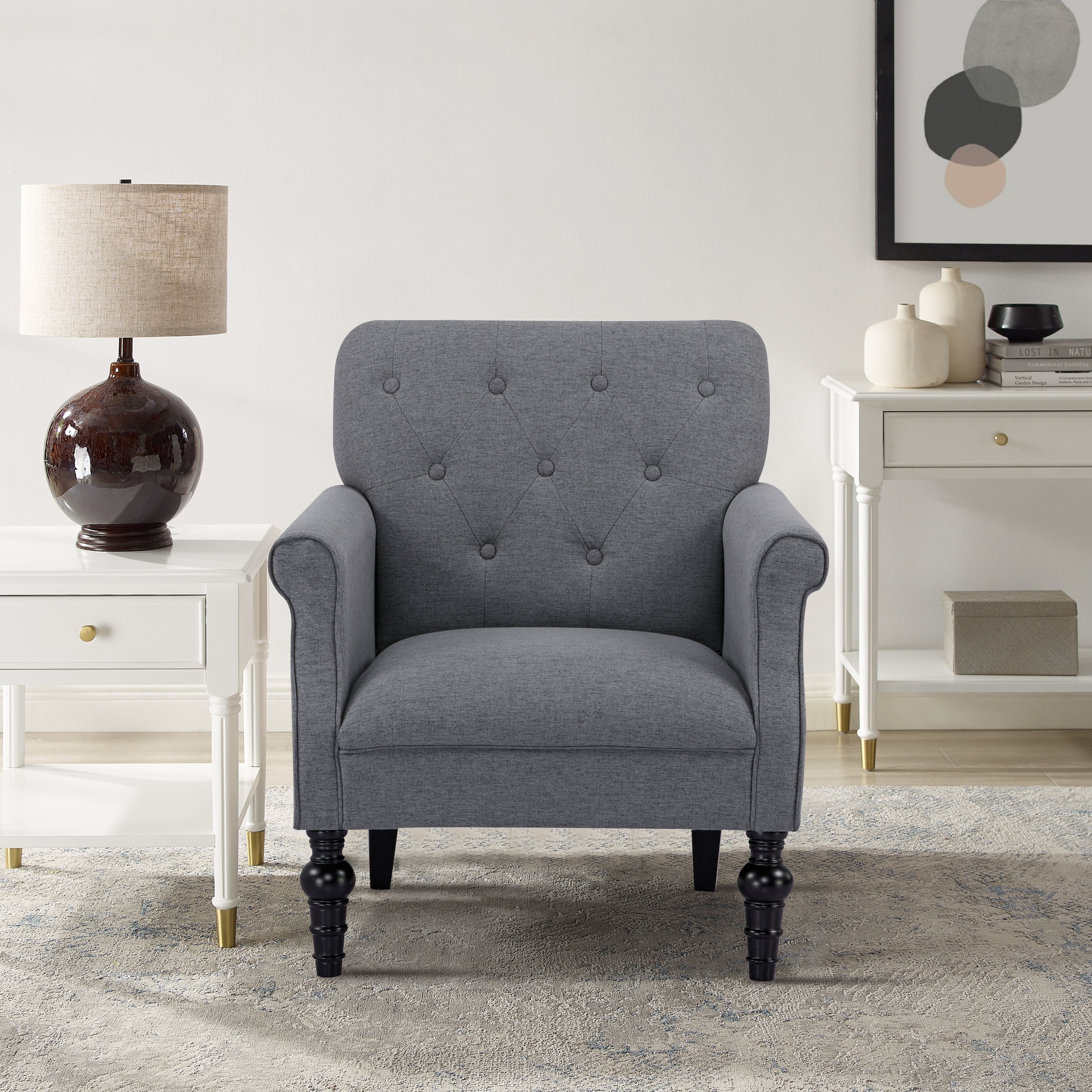 Home affaire Sessel »RANNA, Sessel Wohnzimmer in Chesterfield-Optik«, mit Knopf-Steppung, in Samt und Webstoff