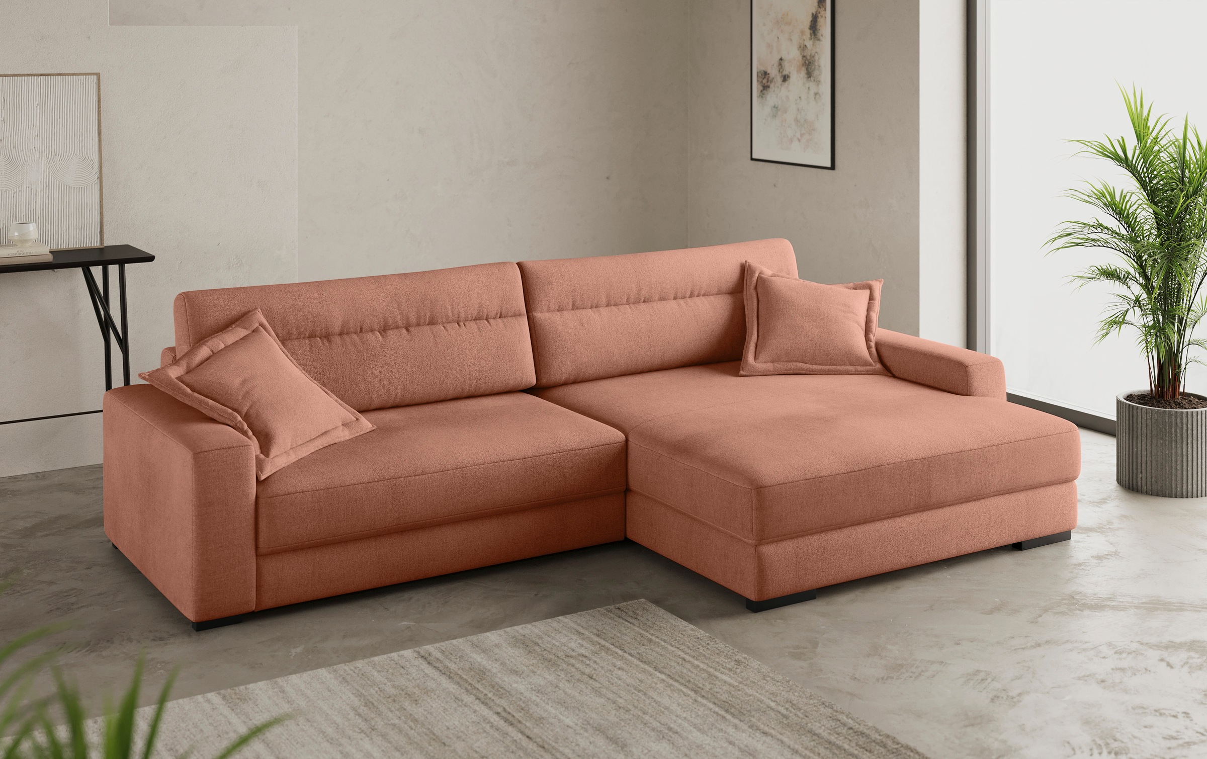 Mr. Couch Ecksofa »Marcello L-Form«, inklusive EasyBett und Bettkasten