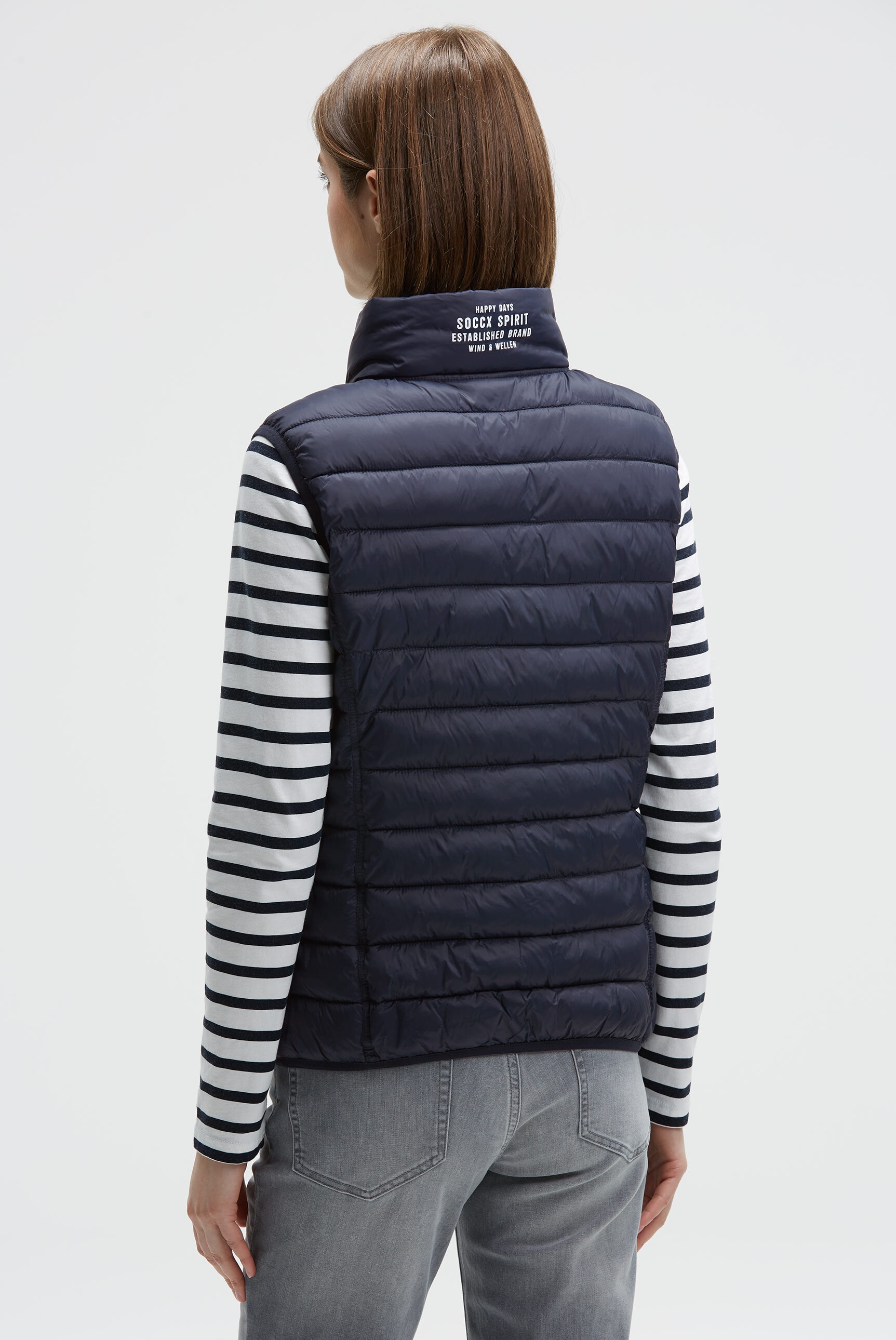 SOCCX Steppweste mit elastischem Saumabschluss