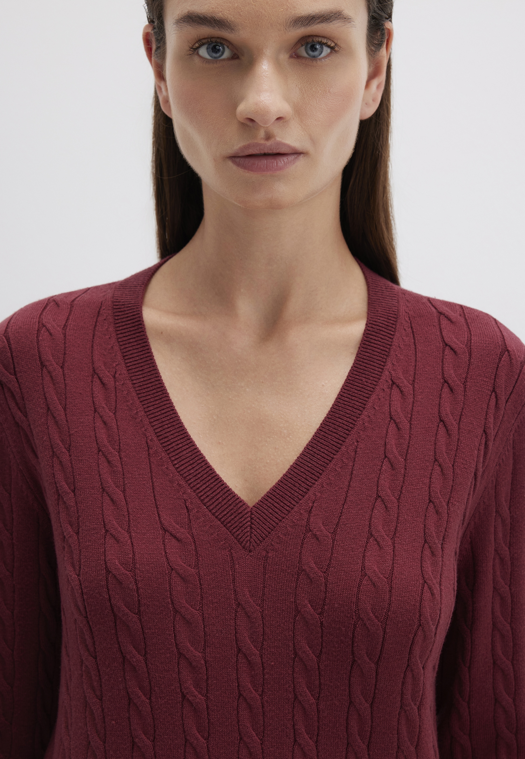 Mavi Langarmshirt »V-NECK SWEATER«, Pullover Feinstrick