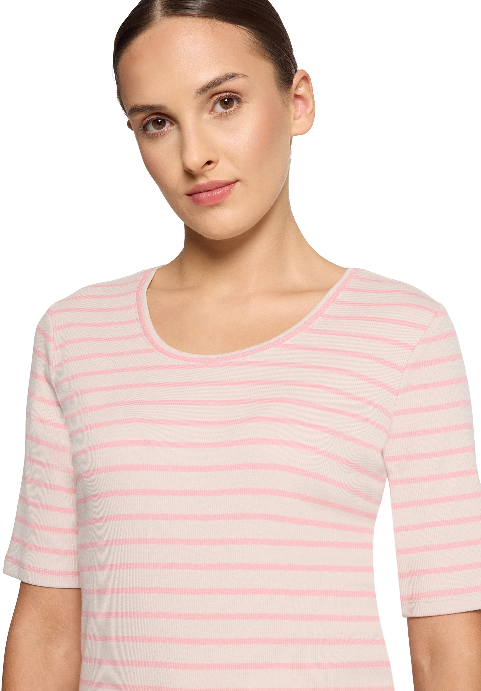 Betty Barclay Kurzarmshirt »Betty Barclay Damen Basic Shirt mit Rippenstruktur«, (1 tlg.), Material
