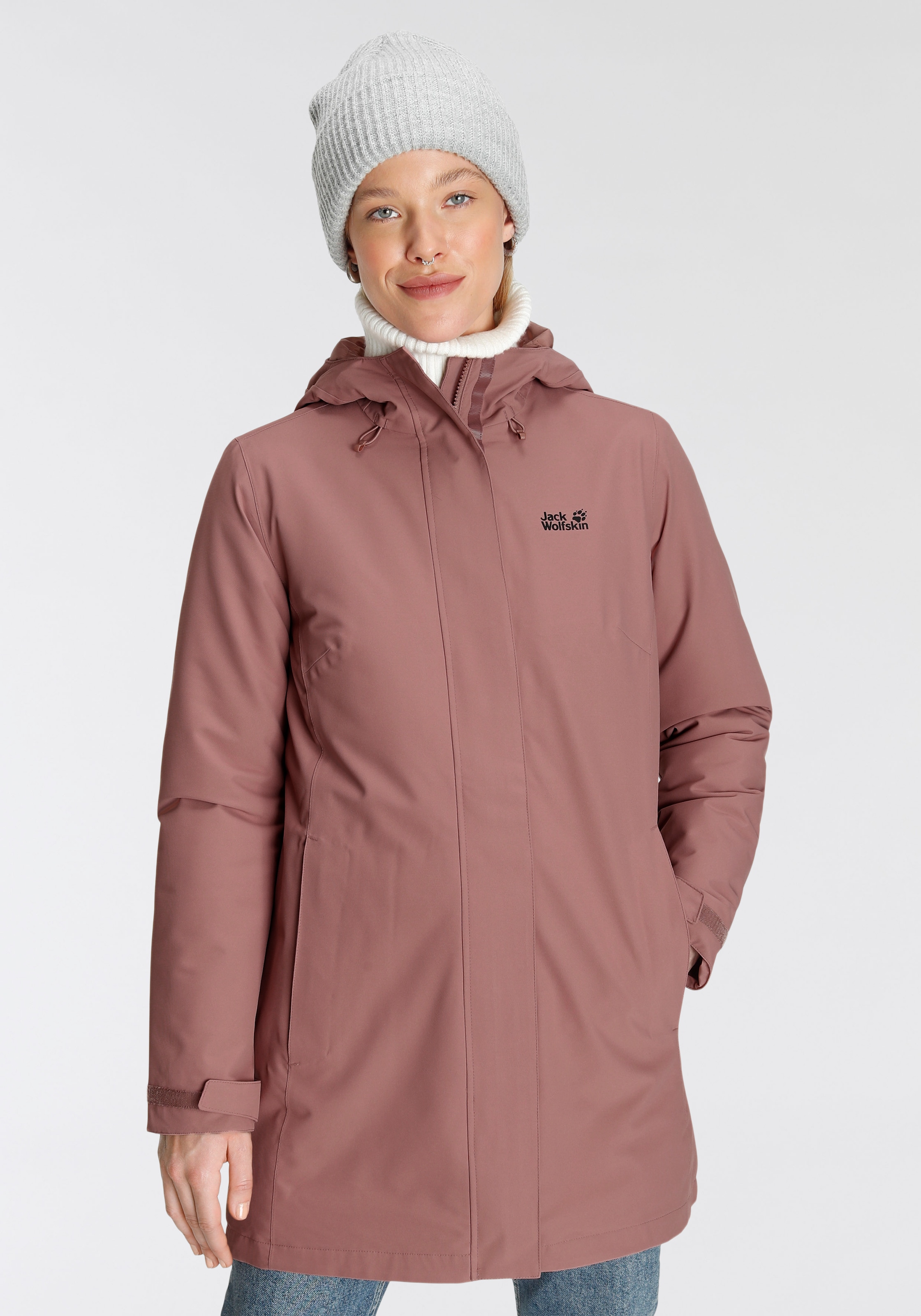 Jack Wolfskin Parka »KIOLA«, mit Kapuze, Winddicht & Wasserabweisend & Atmungsaktiv