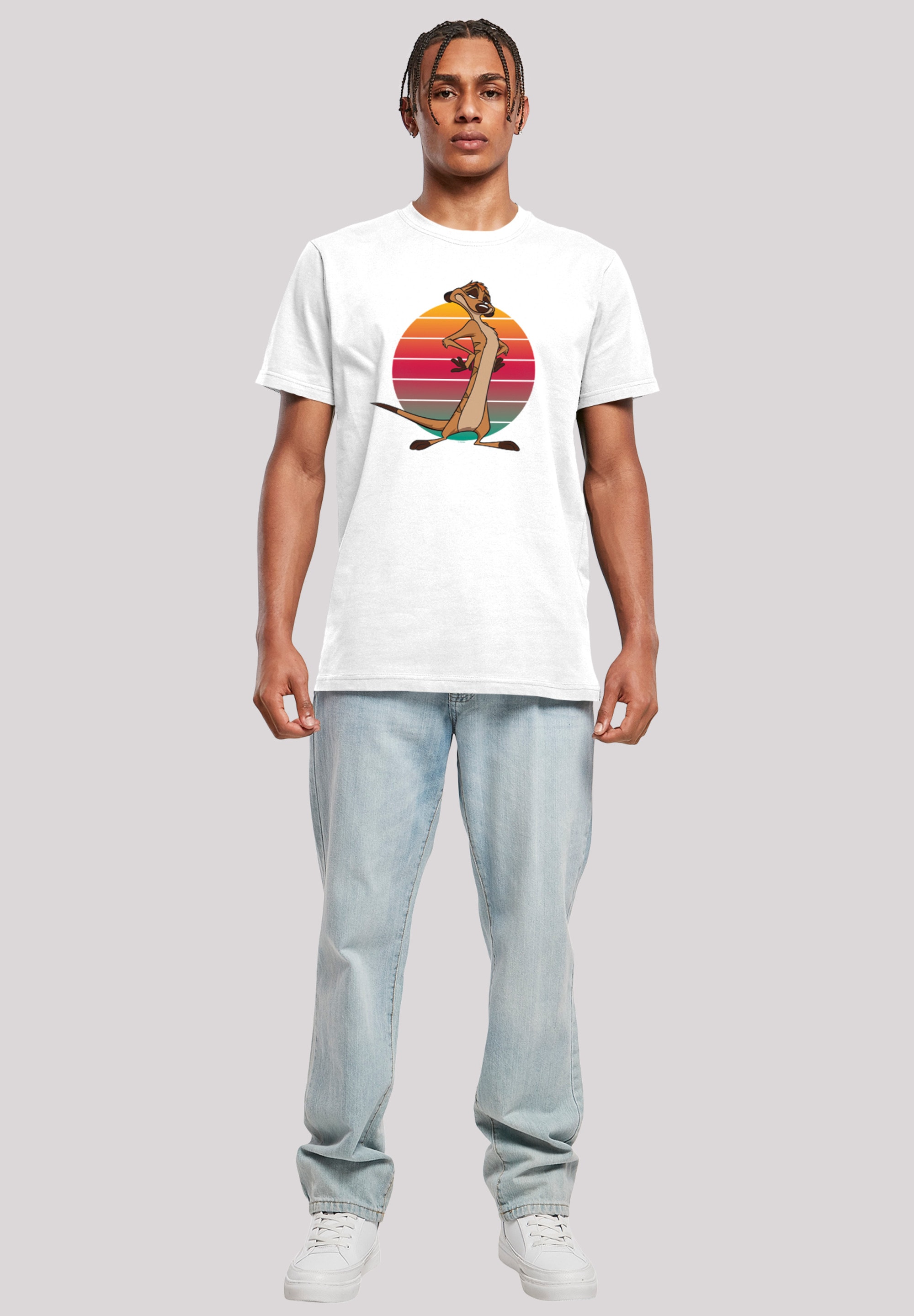 F4NT4STIC T-Shirt »Disney König der Löwen Timon Sunset«, Print