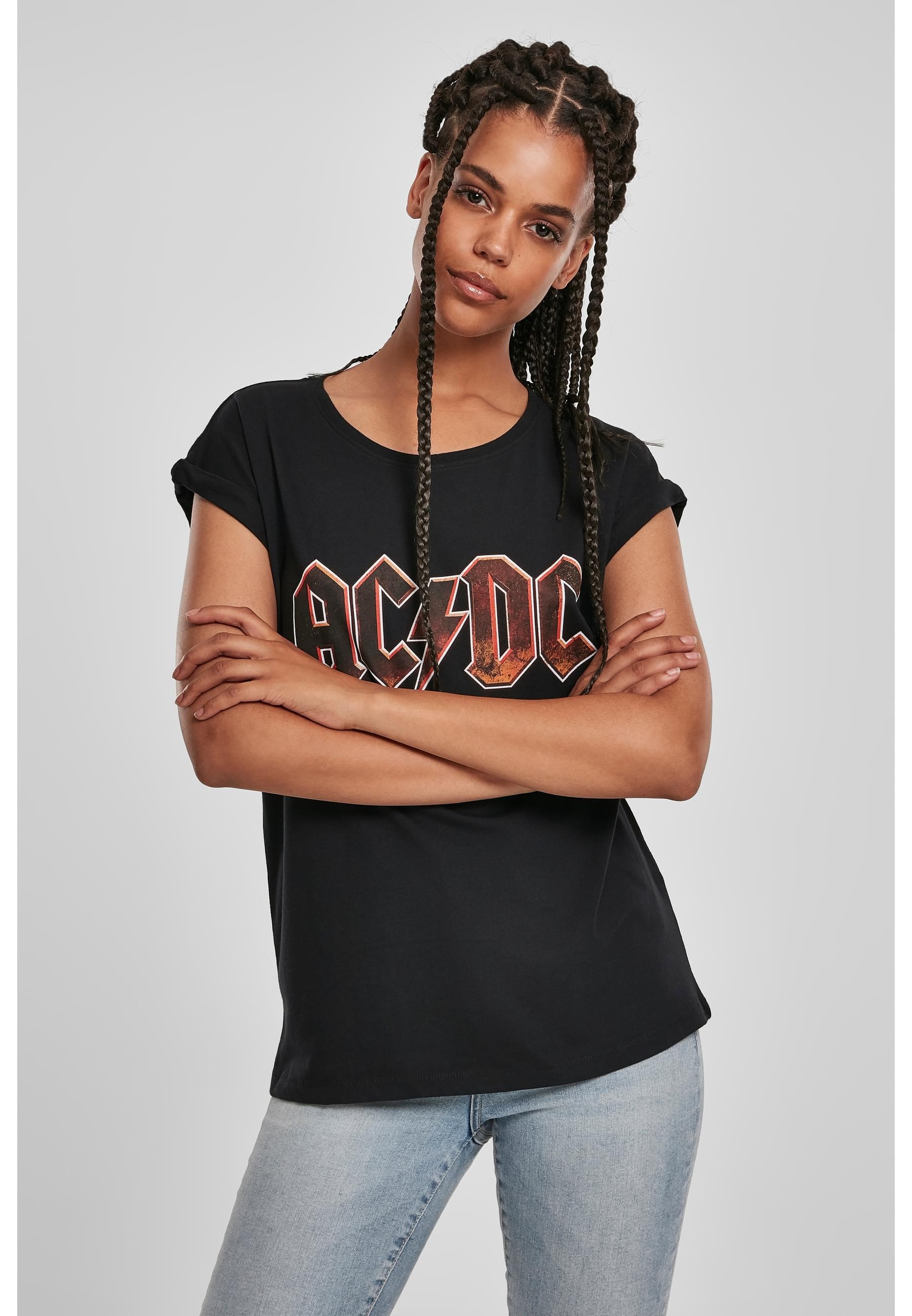 Merchcode Kurzarmshirt »Merchcode Damen Ladies AC/DC Voltage Tee«, (1 tlg.)