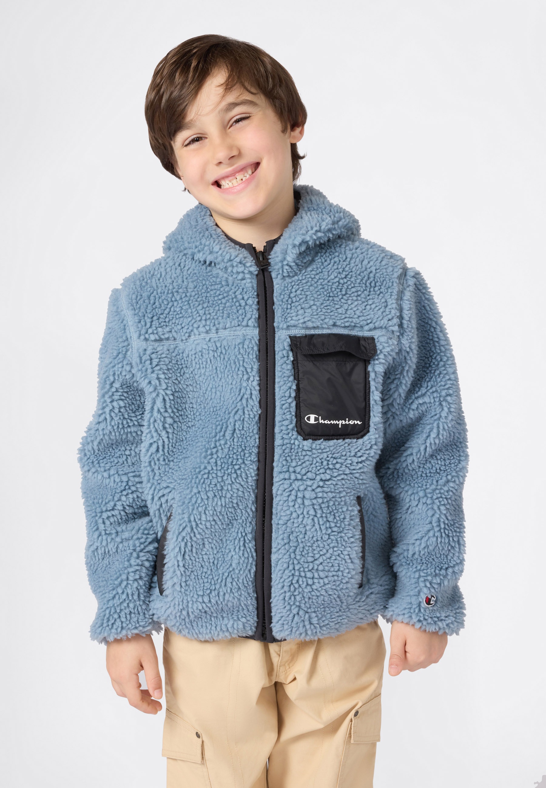 Champion Fleecejacke "Polar Hooded Full Zip Top" mit Kapuze, für Kinder und Jugendliche