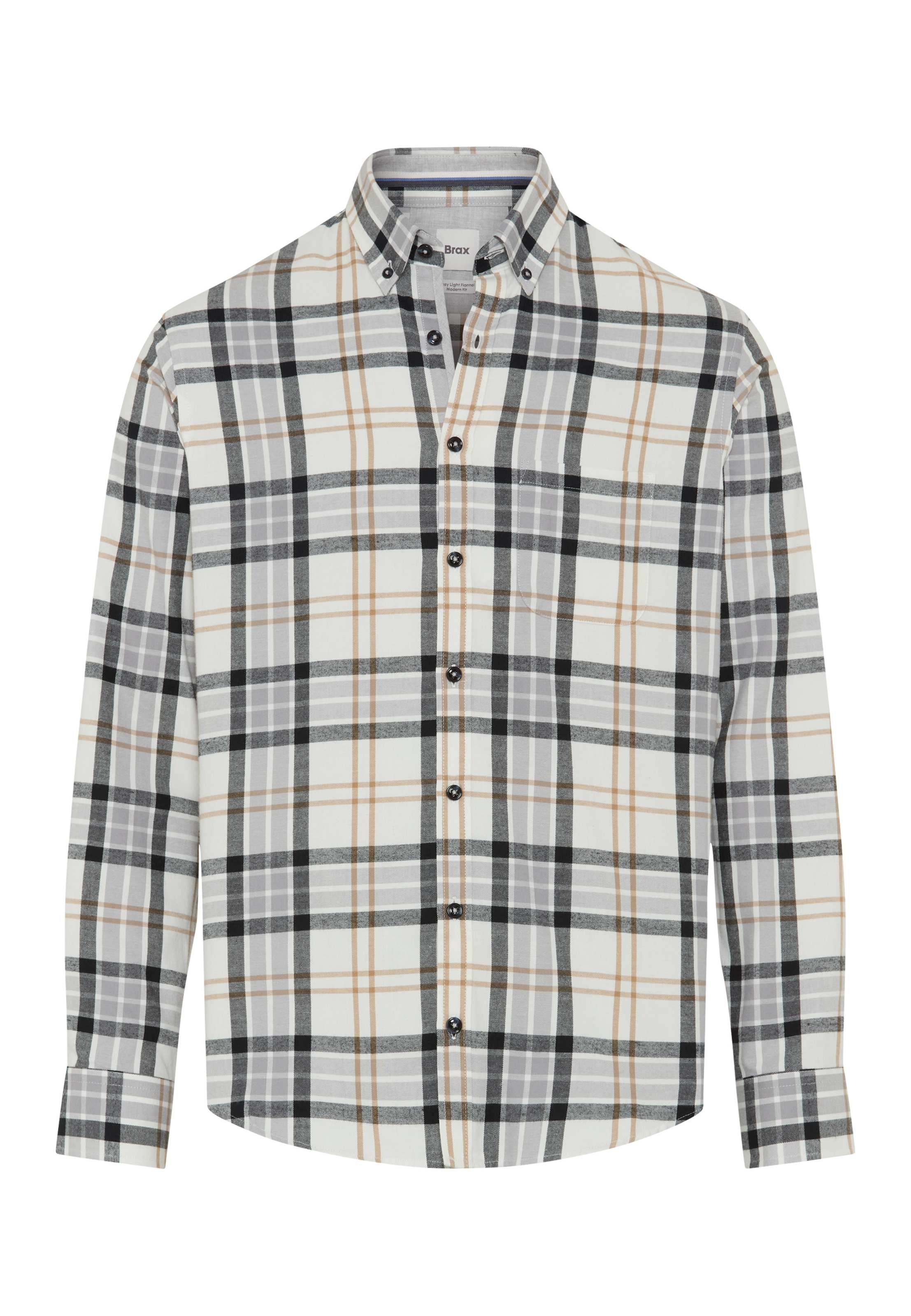 Brax Businesshemd »Style DANIEL« Karo: Flanellhemd aus reiner Baumwolle