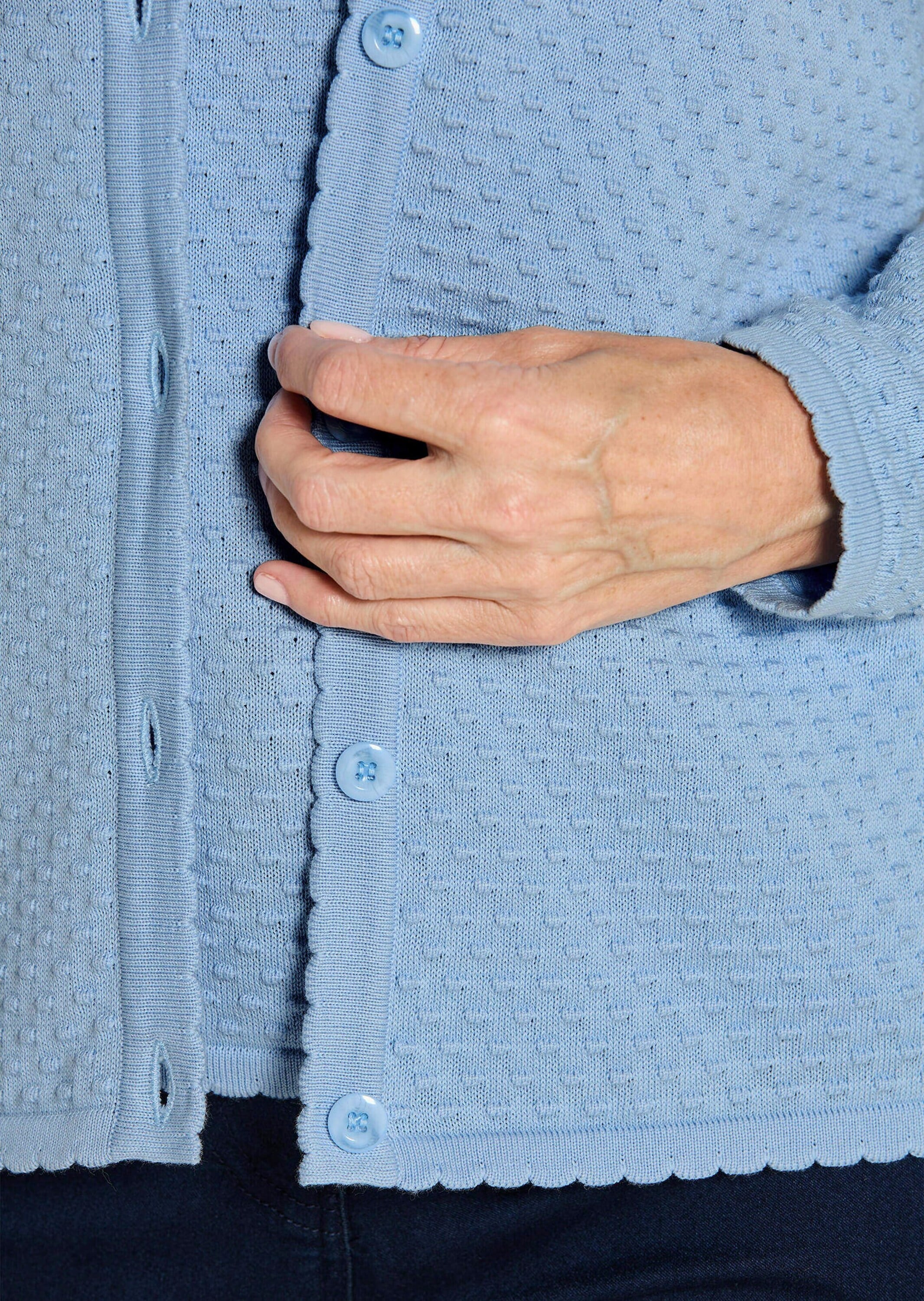 GOLDNER Strickjacke »Baumwoll-Feinstrickjacke, Langarm«