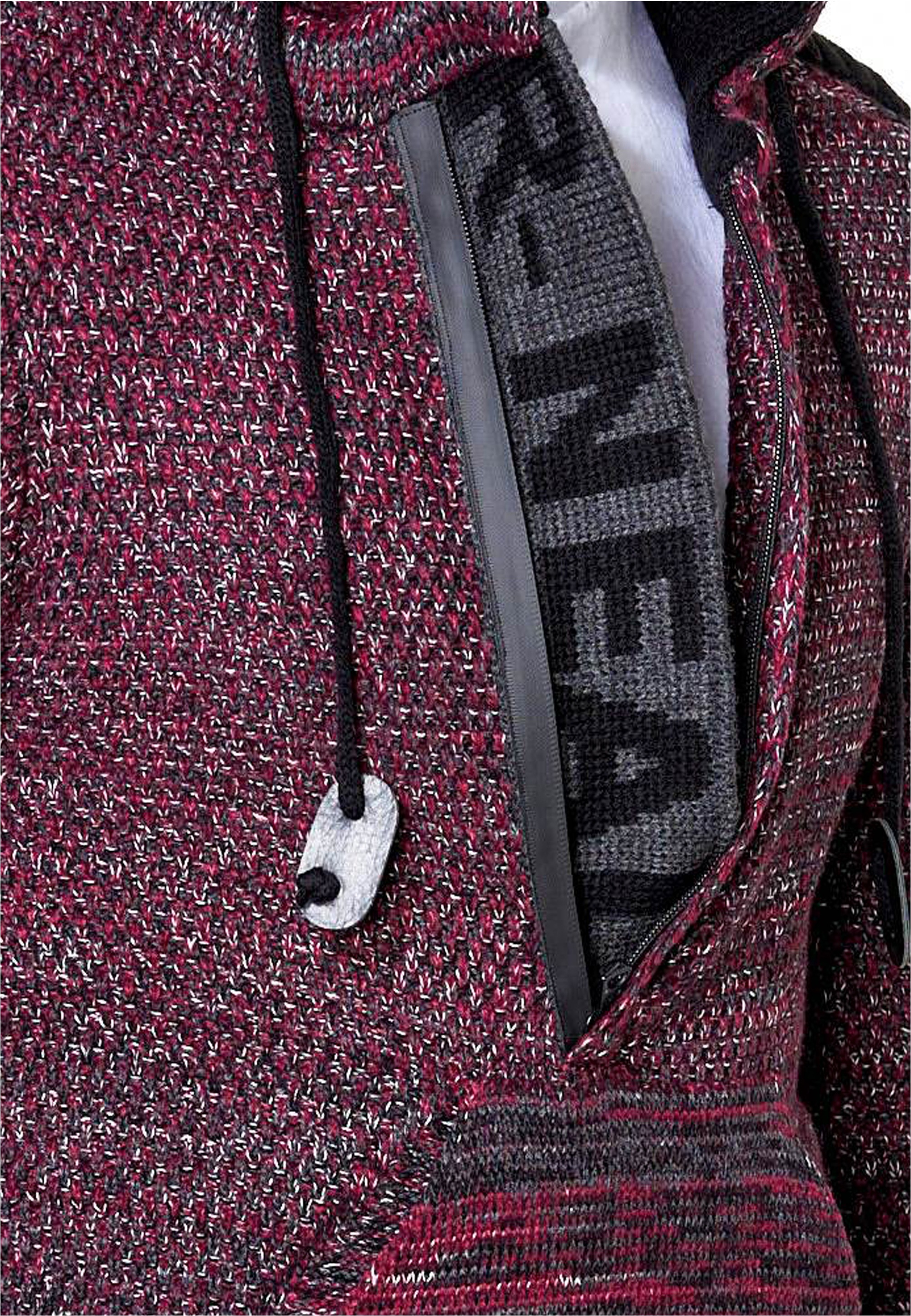 Rusty Neal Kapuzensweatshirt »Knitwear«, mit praktischem Reißverschluss