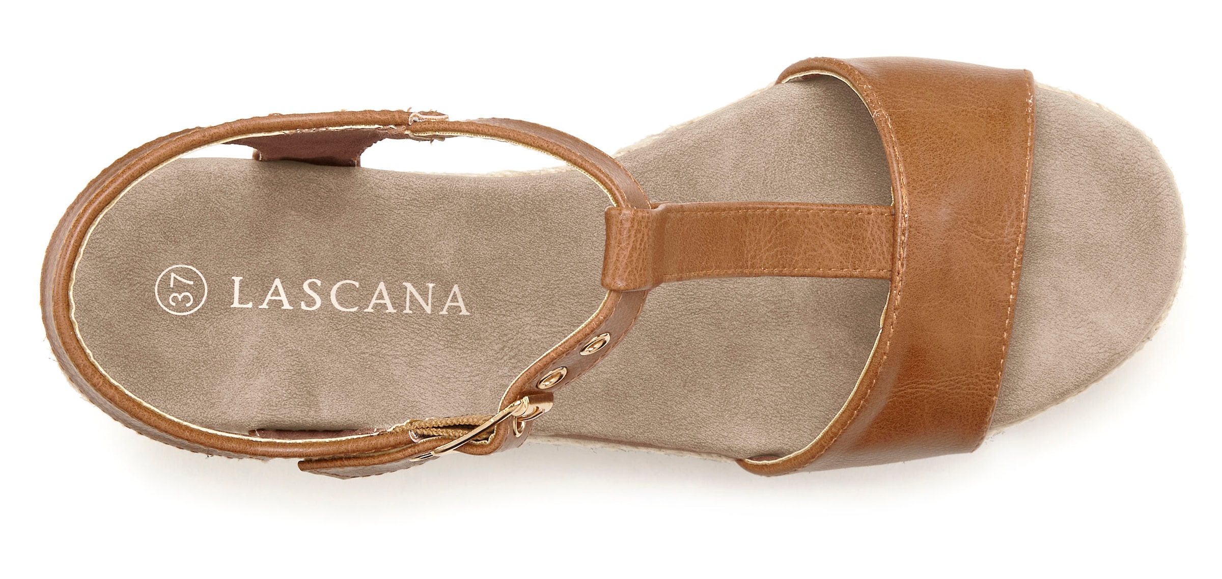 LASCANA Sandalette »Sommerschuh«, Sandale, Sommerschuh mit Keilabsatz VEGAN