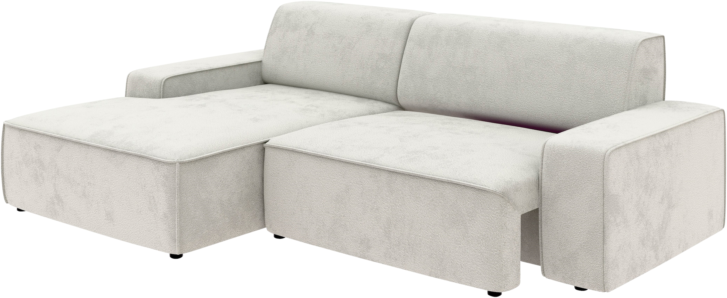 TRENDMANUFAKTUR Ecksofa »Graz, wahlweise mit Sitzvorschub und Bettkasten, L-Form, Breite 246 cm«, in Cord-, haustierfreundlichem LEO Struktur- oder LUMOS-3D-Bezug