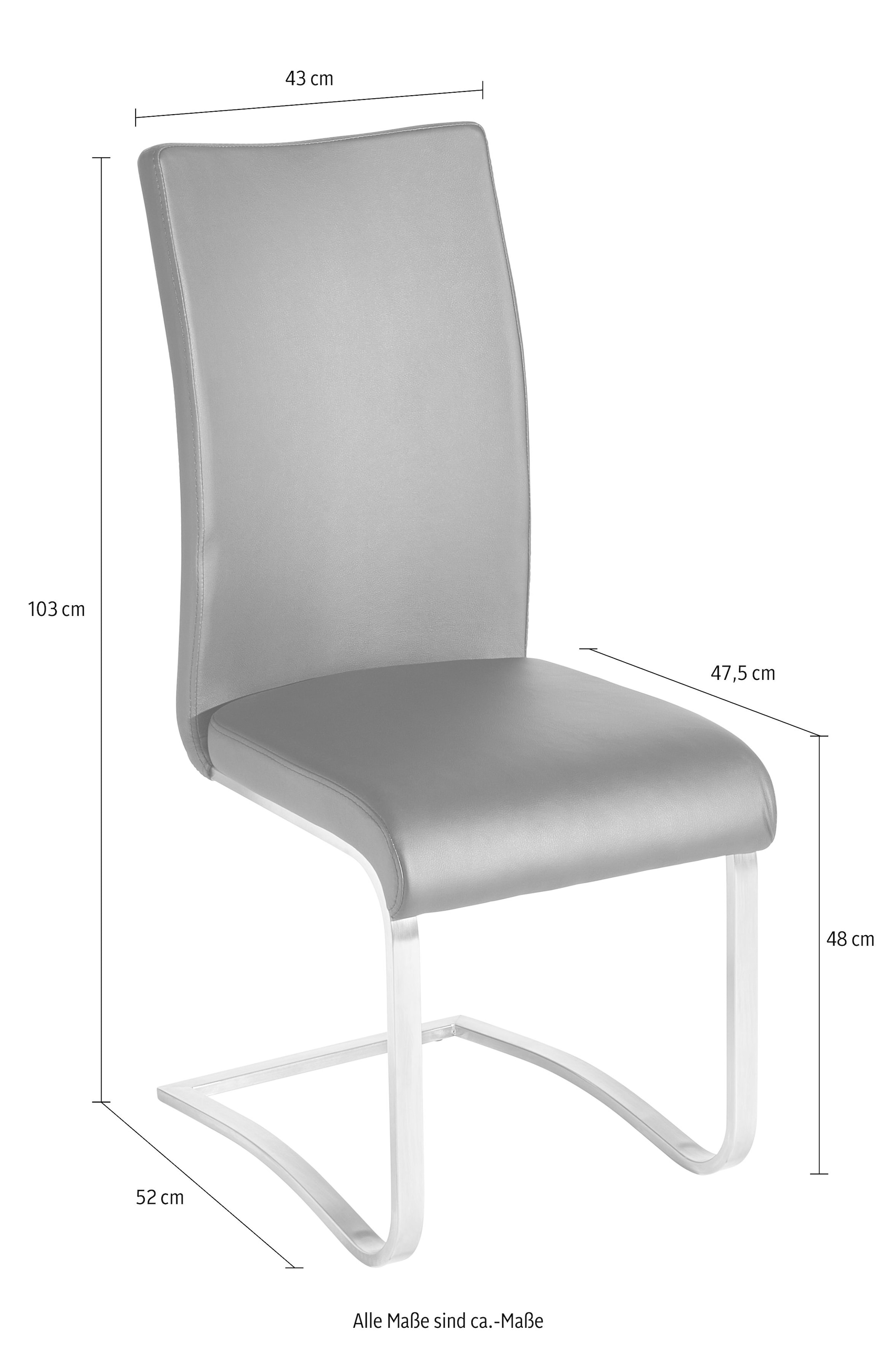 MCA furniture Freischwinger »Arco«, (Set), 4 St., Kunstleder, 2er-, 4er-, 6er-Set, Stuhl belastbar bis 130 Kg