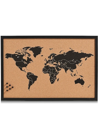 Zeller Present Pinnwand »World«, Memoboard, aus Kork, Motiv Weltkarte kaufen