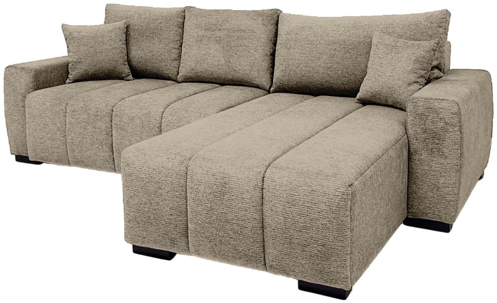 Home affaire Ecksofa "L-Form Bello" mit Bettfunktion, Bettkasten, Frei im R günstig online kaufen