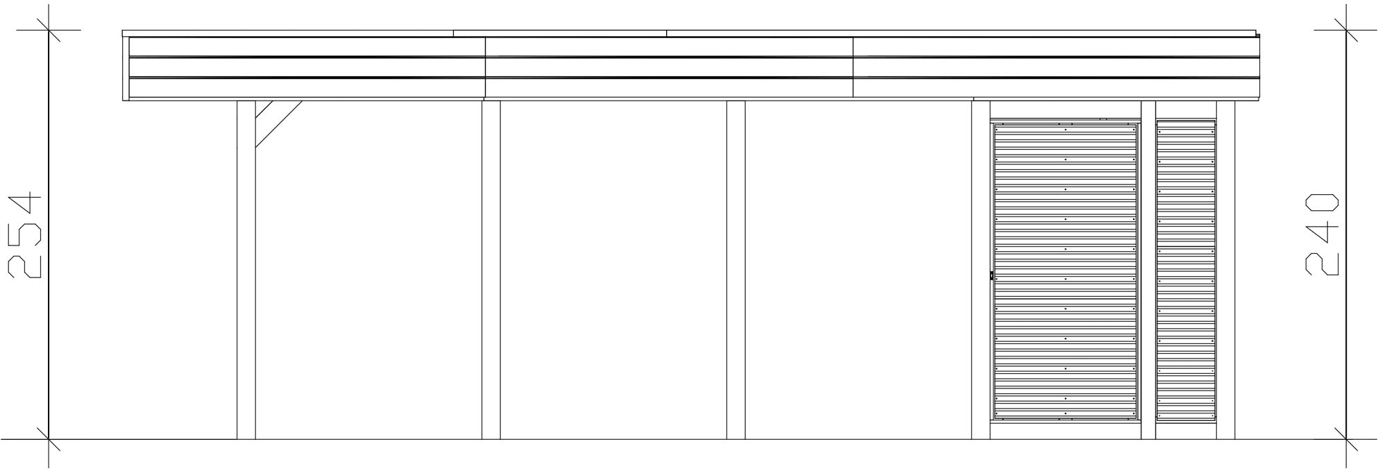 Skanholz Doppelcarport »Friesland Set 14«, Holz, 514 cm, Schiefergrau
