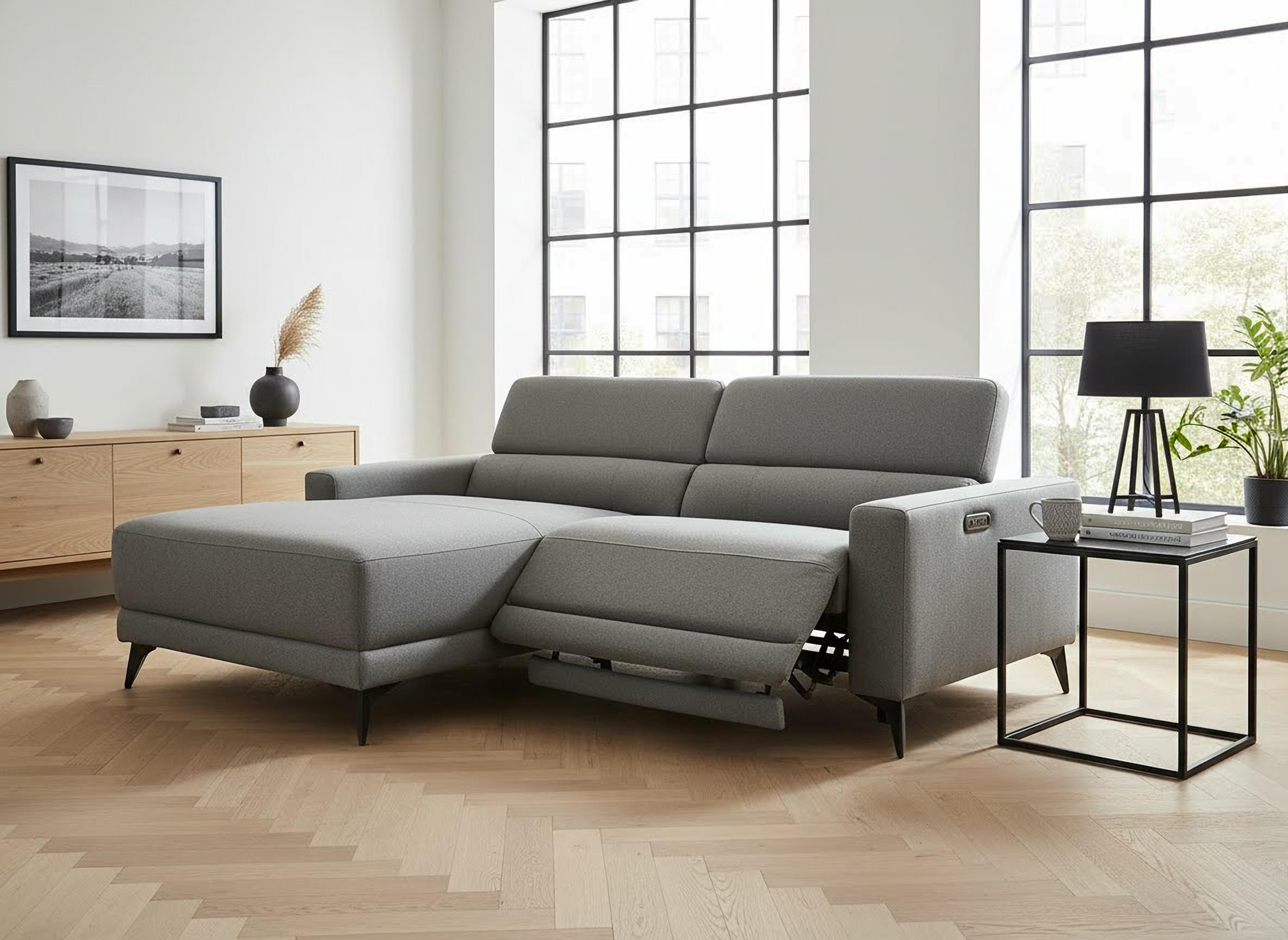 OTTO home Ecksofa "LEWII, L-Form, 213 cm - elektr. Relaxfunktion" mit USB A günstig online kaufen