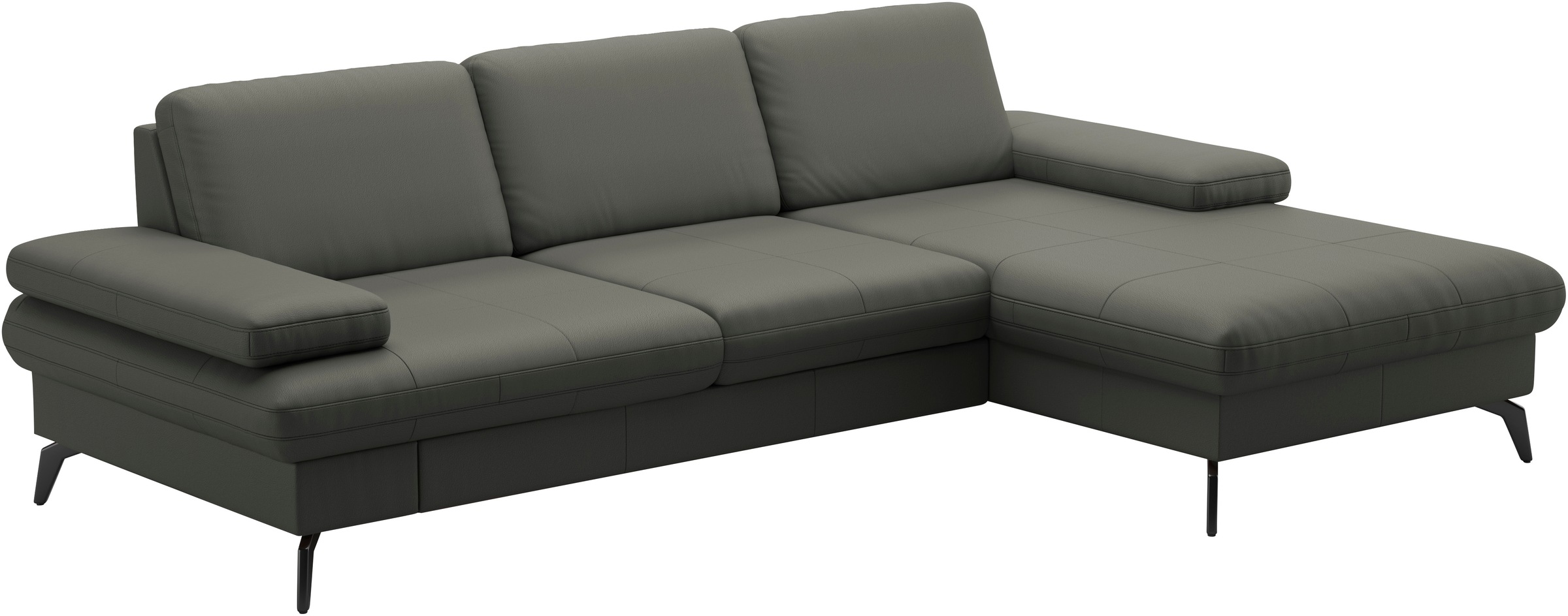 sit&more Ecksofa »Morris L-Form, inkl. Sitztiefenverstellung«, wahlweise mit Armteilverstellung, Bettfunktion & Bettkasten