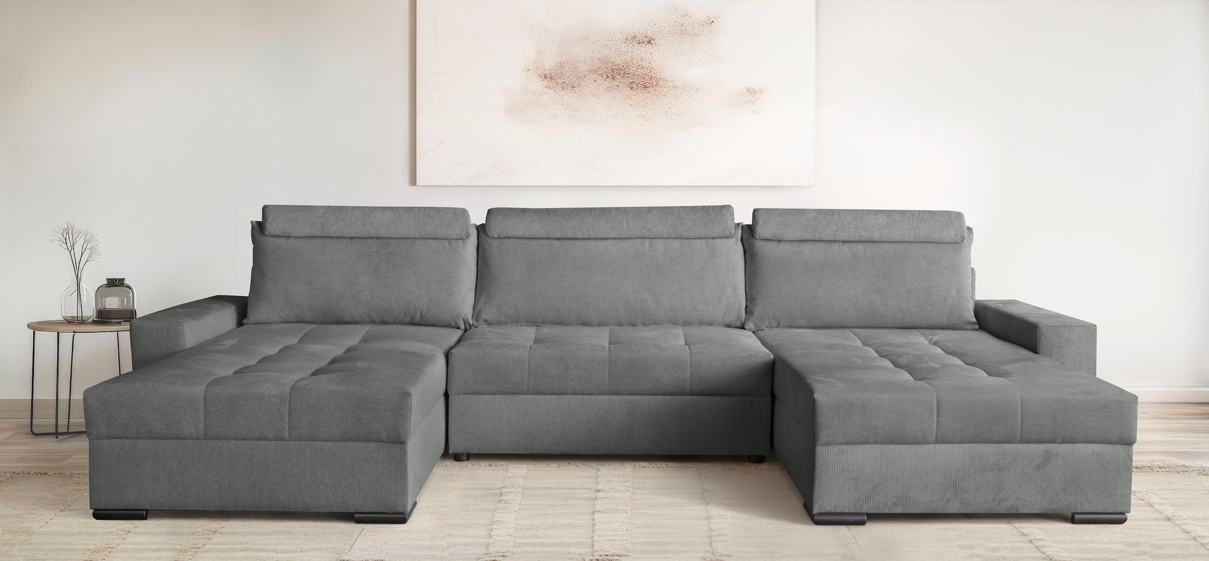 OTTO home Wohnlandschaft "Home System U-Form, von B: 269-352 cm wählbar, 6 günstig online kaufen