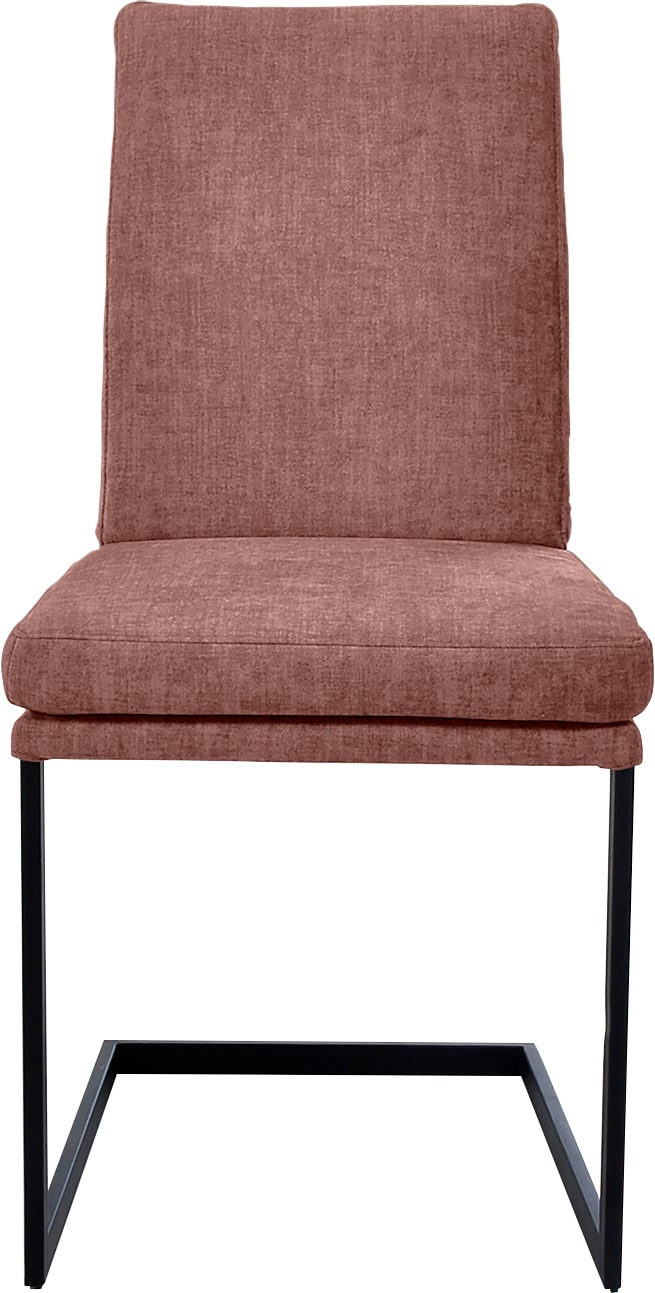 K+W Komfort & Wohnen Freischwinger () stabiles Hochkantrohr, Untergestell in Edelstahloptik oder schwarz