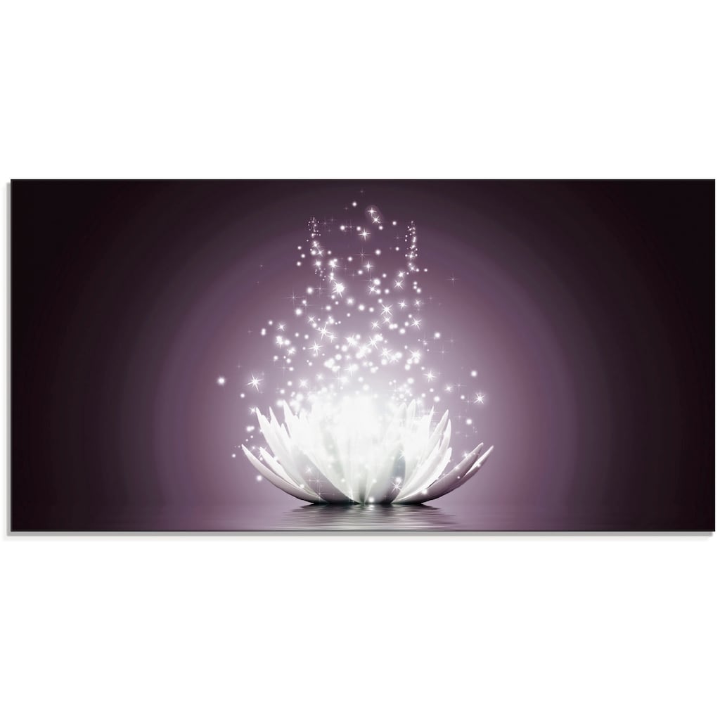 Artland Glasbild »Magie der Lotus-Blume«, Blumen, (1 St.)