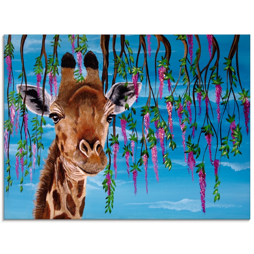 Artland Glasbild »Giraffe«, Wildtiere, (1 St.)