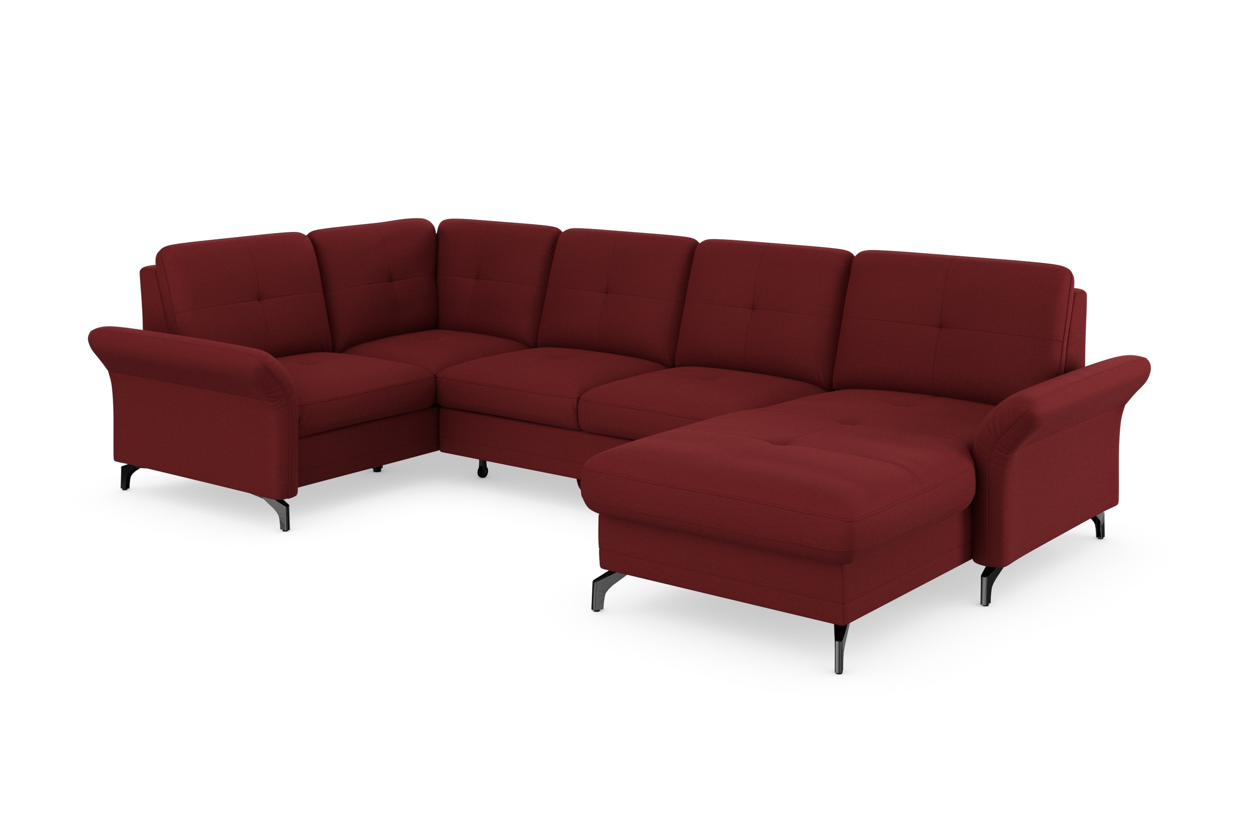Home Affaire Calando U-Shape Sectional Sofa Bordeaux 3