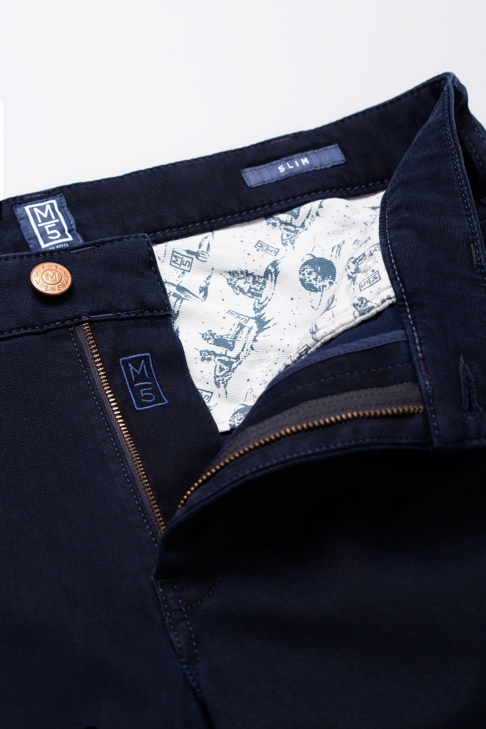 MEYER Chinos »Five-Pocket-Hose«, im unifarbenen Design