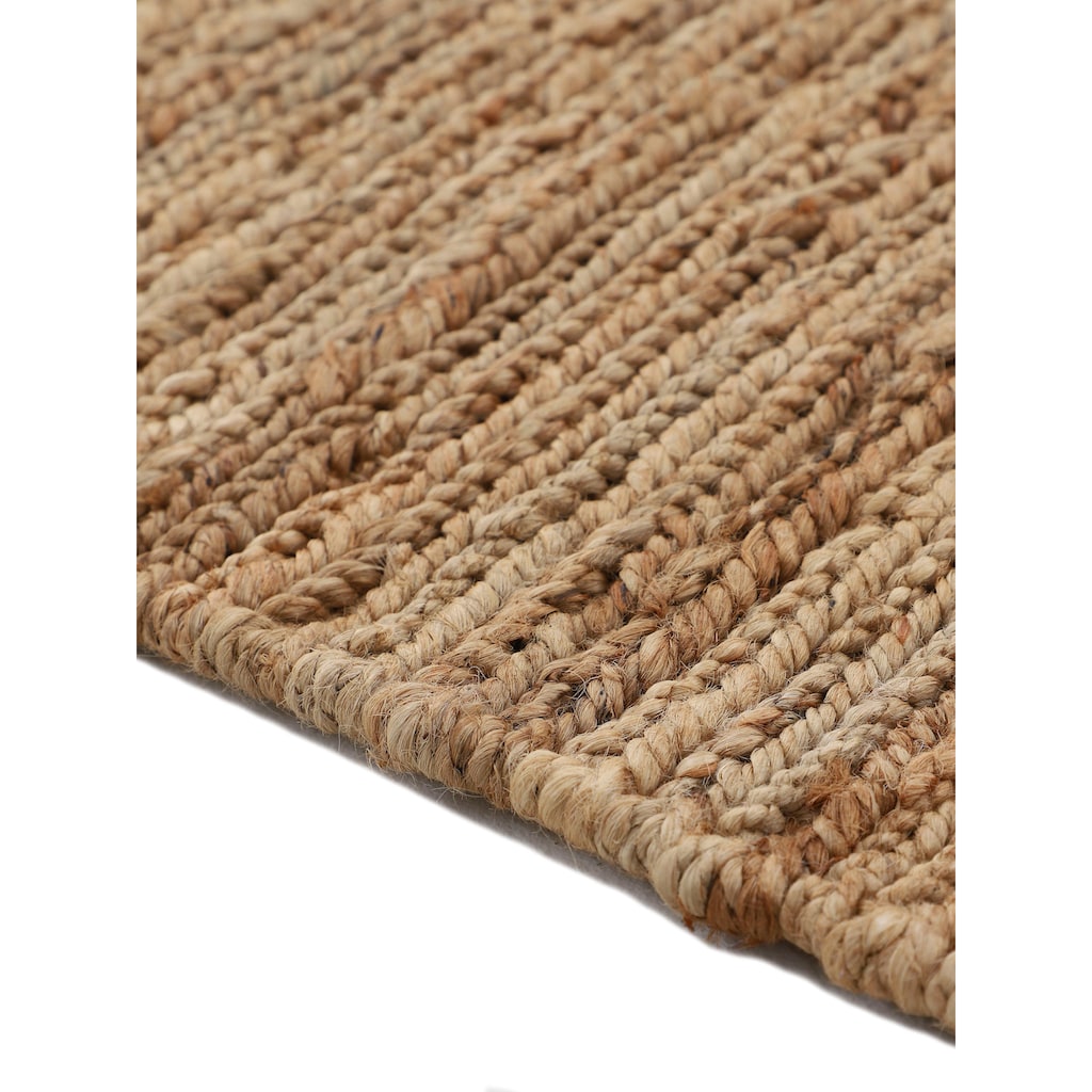 Wohnen Teppiche carpetfine Teppich »Nala«, rechteckig, 9 mm Höhe, Wendeteppich aus Jute, Wohnzimmer beige