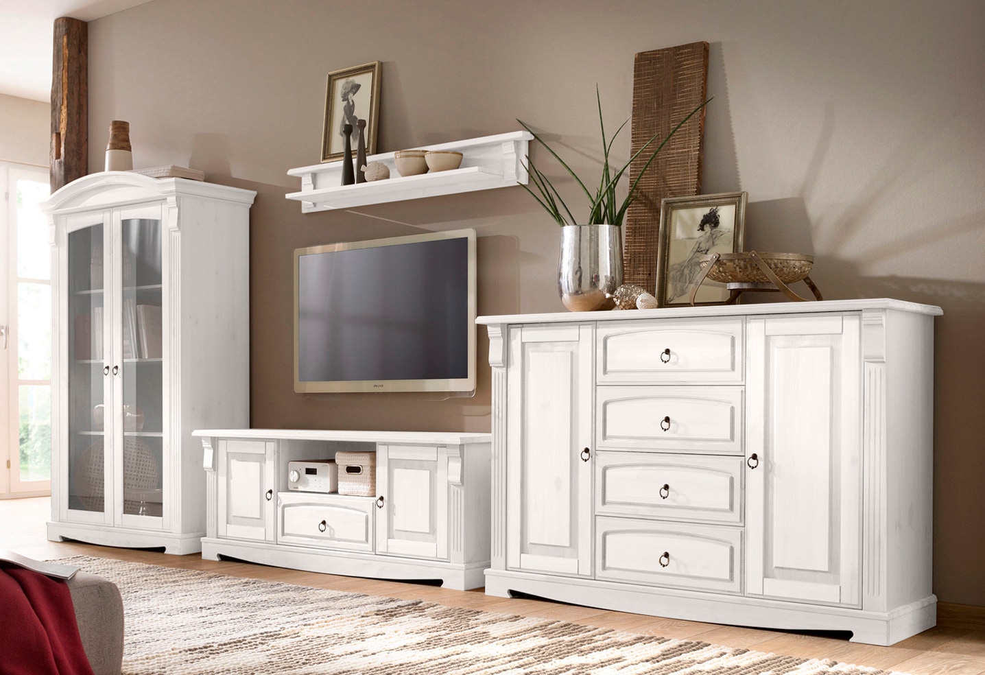 Home affaire Sideboard "Anna", (Gesamtmaße (B/T/H): ca. 140/44/88 cm), Komm günstig online kaufen