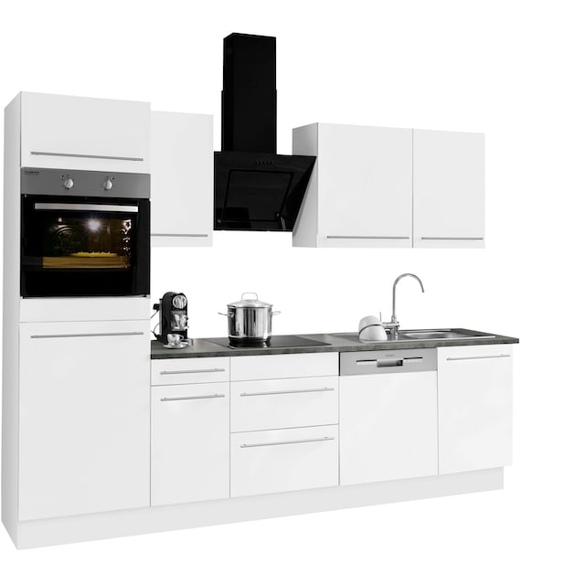OPTIFIT Küchenzeile »Bern«, mit E-Geräten, Breite 270 cm, höhenverstellbare  Füße, gedämpfte Türen bestellen | BAUR