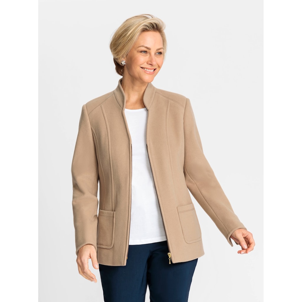 Classic Wolljacke, ohne Kapuze