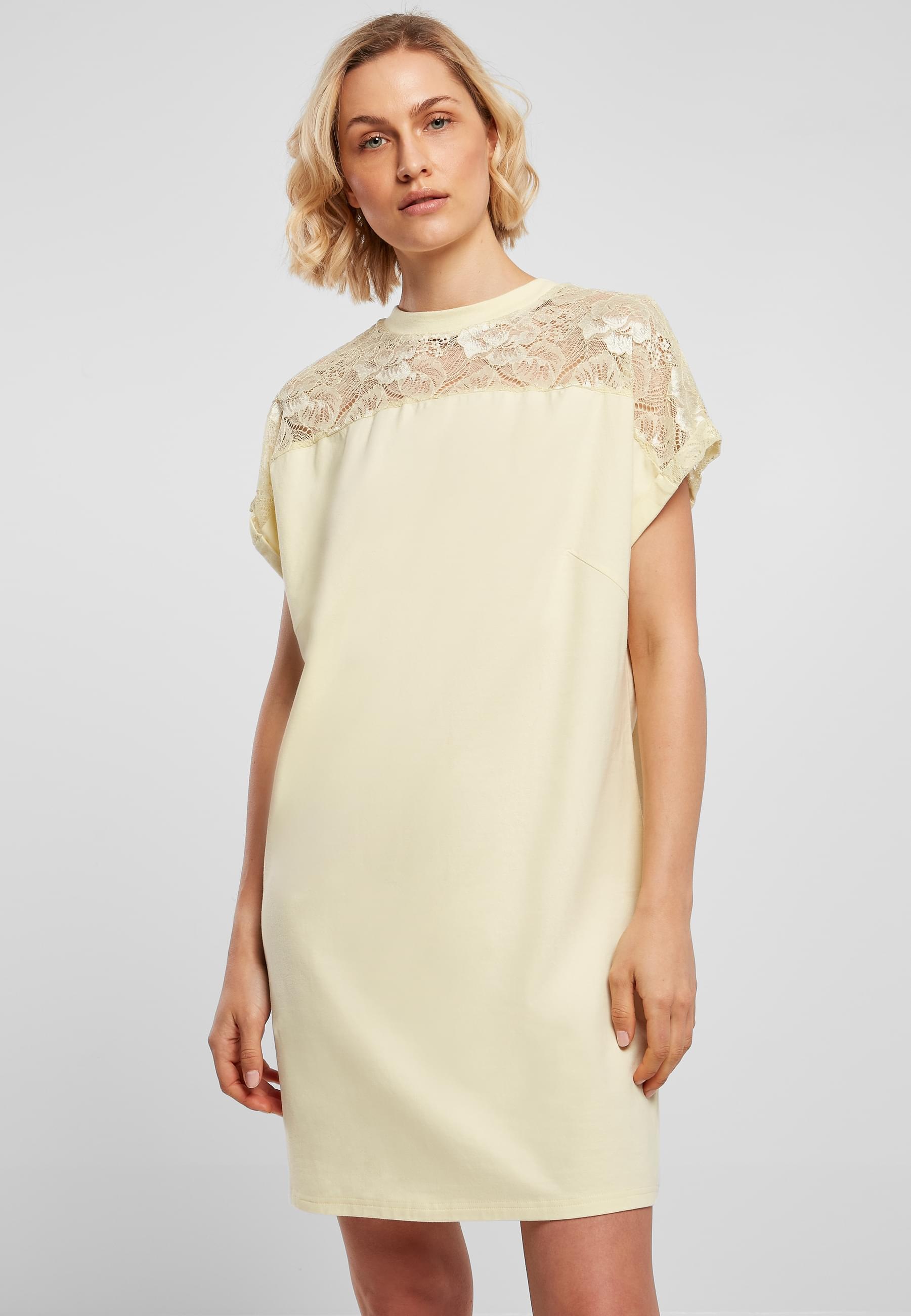 URBAN CLASSICS Shirtkleid »Urban Classics Damen Ladies Lace Tee Dress«, (1 tlg.)