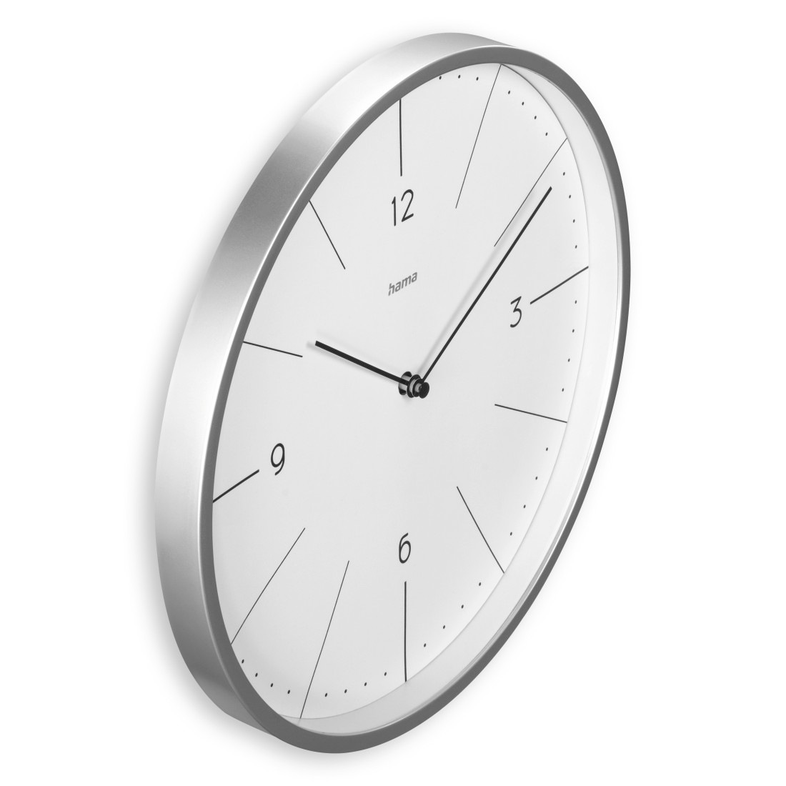Hama Wanduhr »Uhr "Sardinien", ohne Ticken, Ø 30 cm, Grau«, geräuscharm