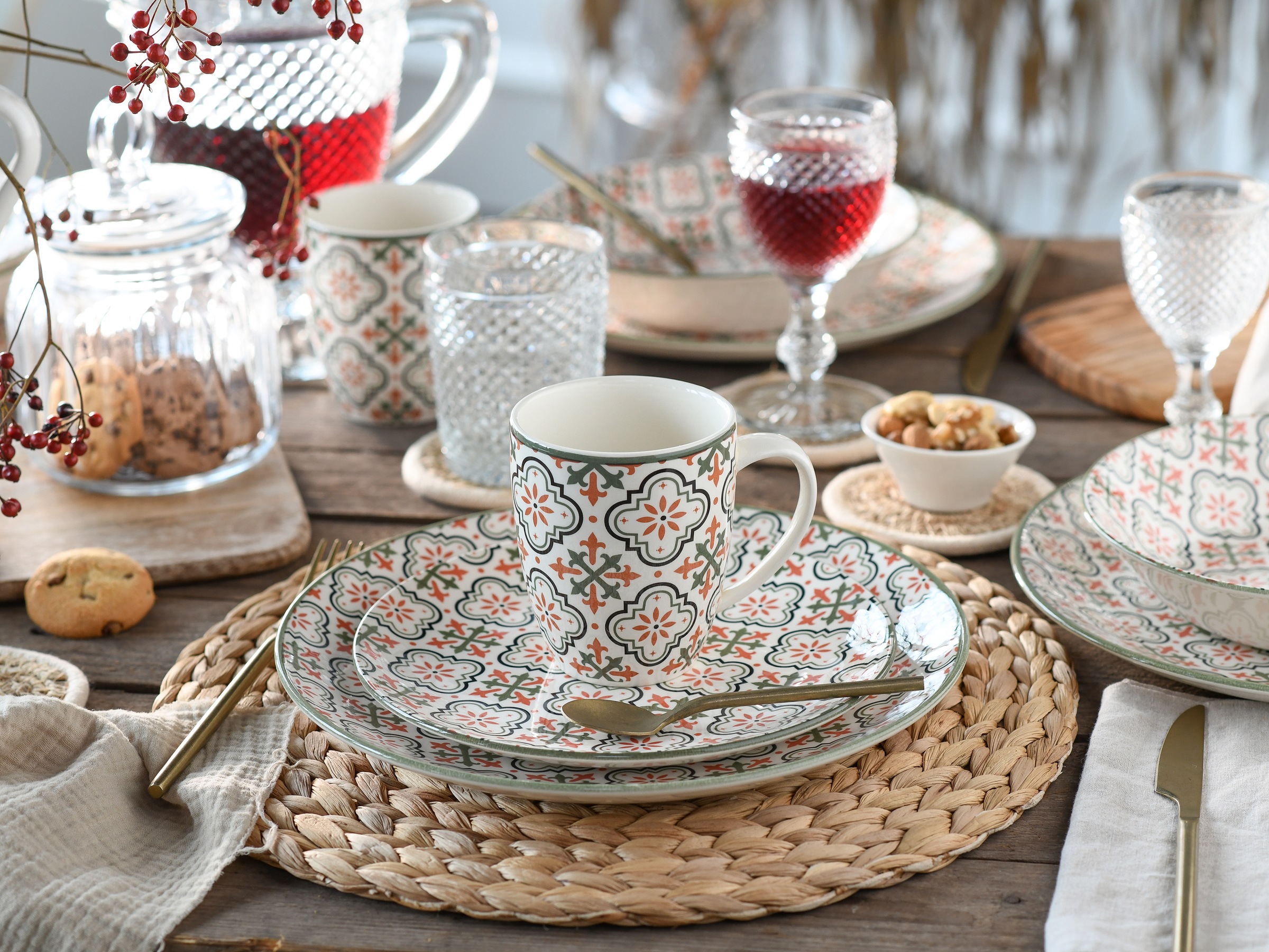 CreaTable Kombiservice »Rumi«, (Set, 16 tlg.), orientalisch mediterraner Stil
