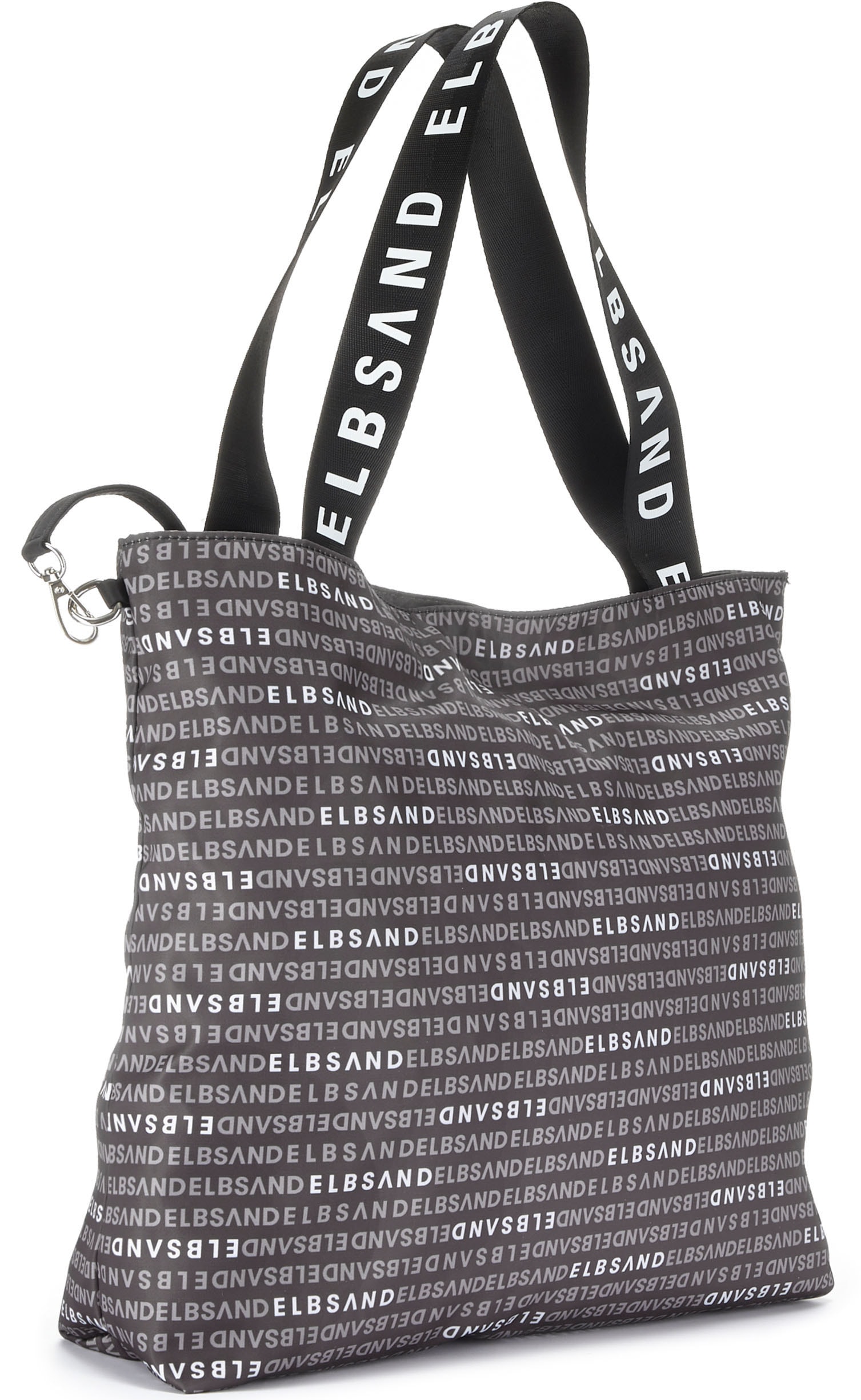 Elbsand Shopper "Strandtasche, Badetasche, Saunatasche, Wellnesstasche, Einkaufstasche" Schultertasche aus weichem Material mit modischem Logo Print VEGAN