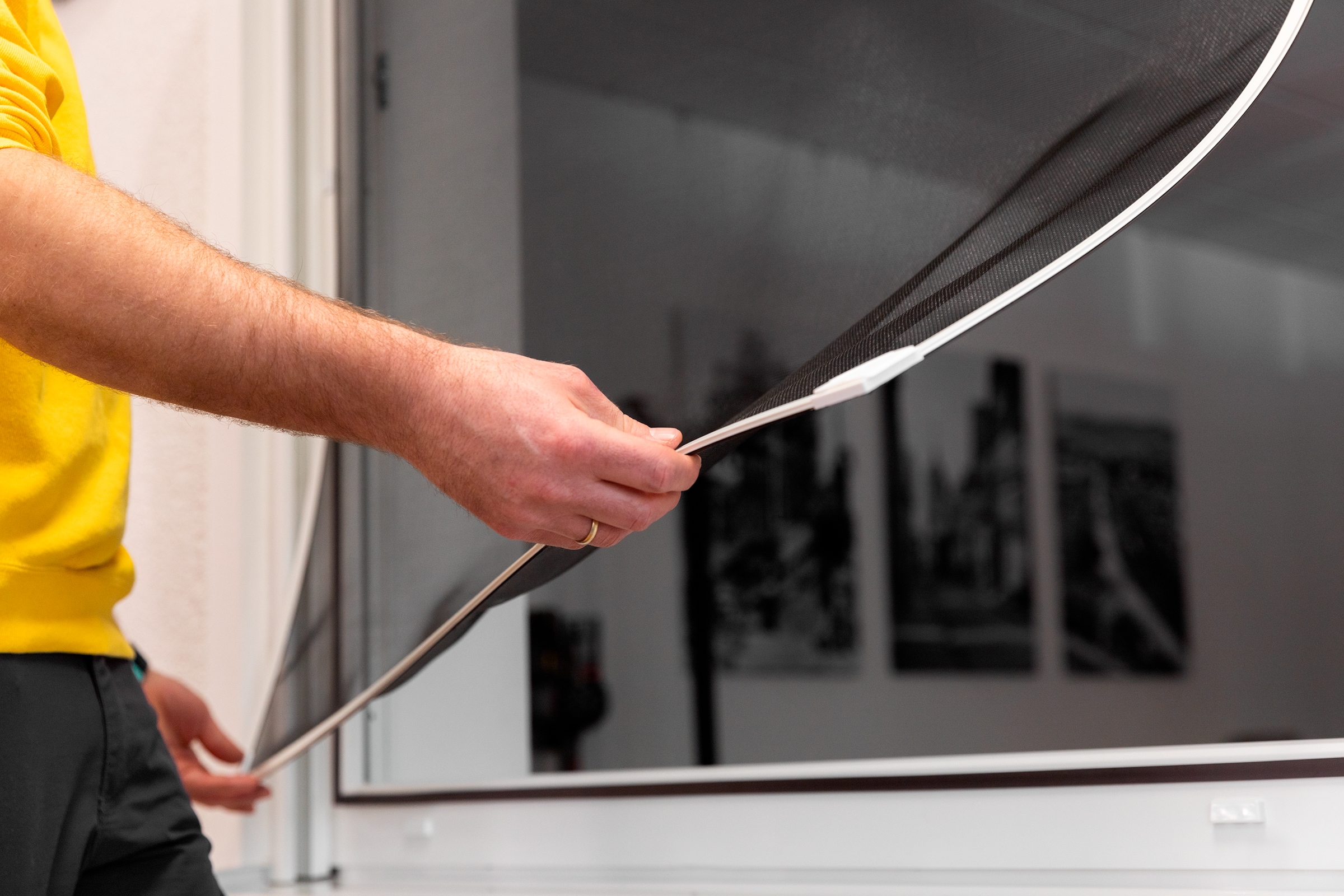 SCHELLENBERG Insektenschutz-Fensterrahmen »ohne bohren, Magnetrahmen mit Fiberglasgewebe«, für Fenster, 100 x 120 cm und 120 x 120 cm, anthrazit